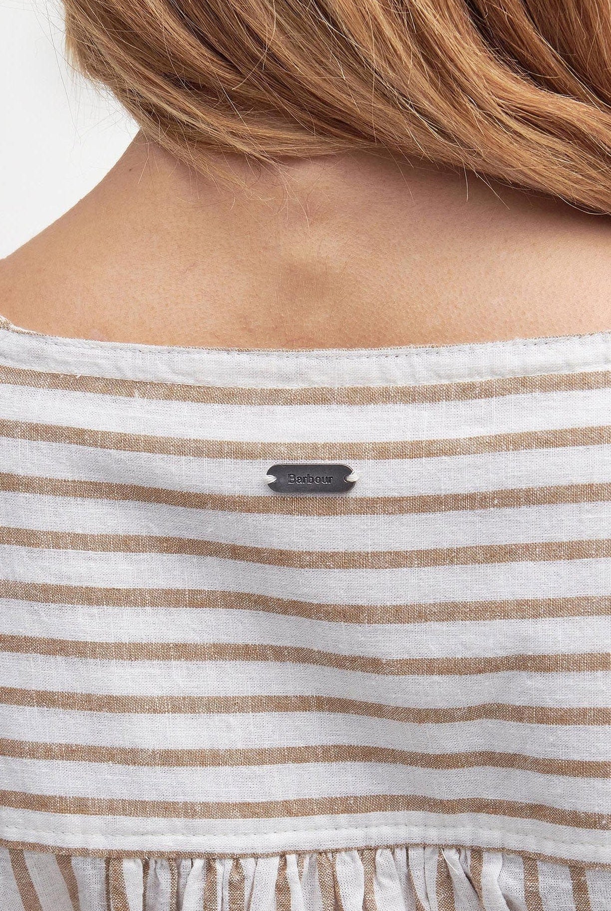 Barbour Ella Striped Mini Dress - White/Tasmin