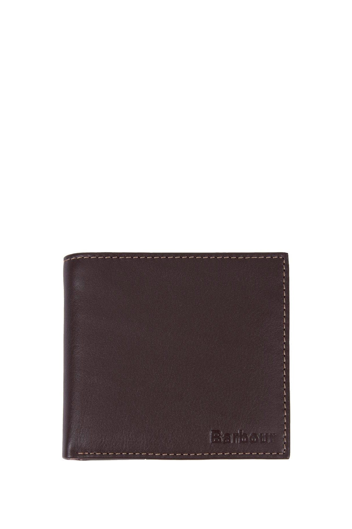 Barbour Elvington Leather Billfold Coin Wallet - Brown/Tan MLG0030_BR56_OS