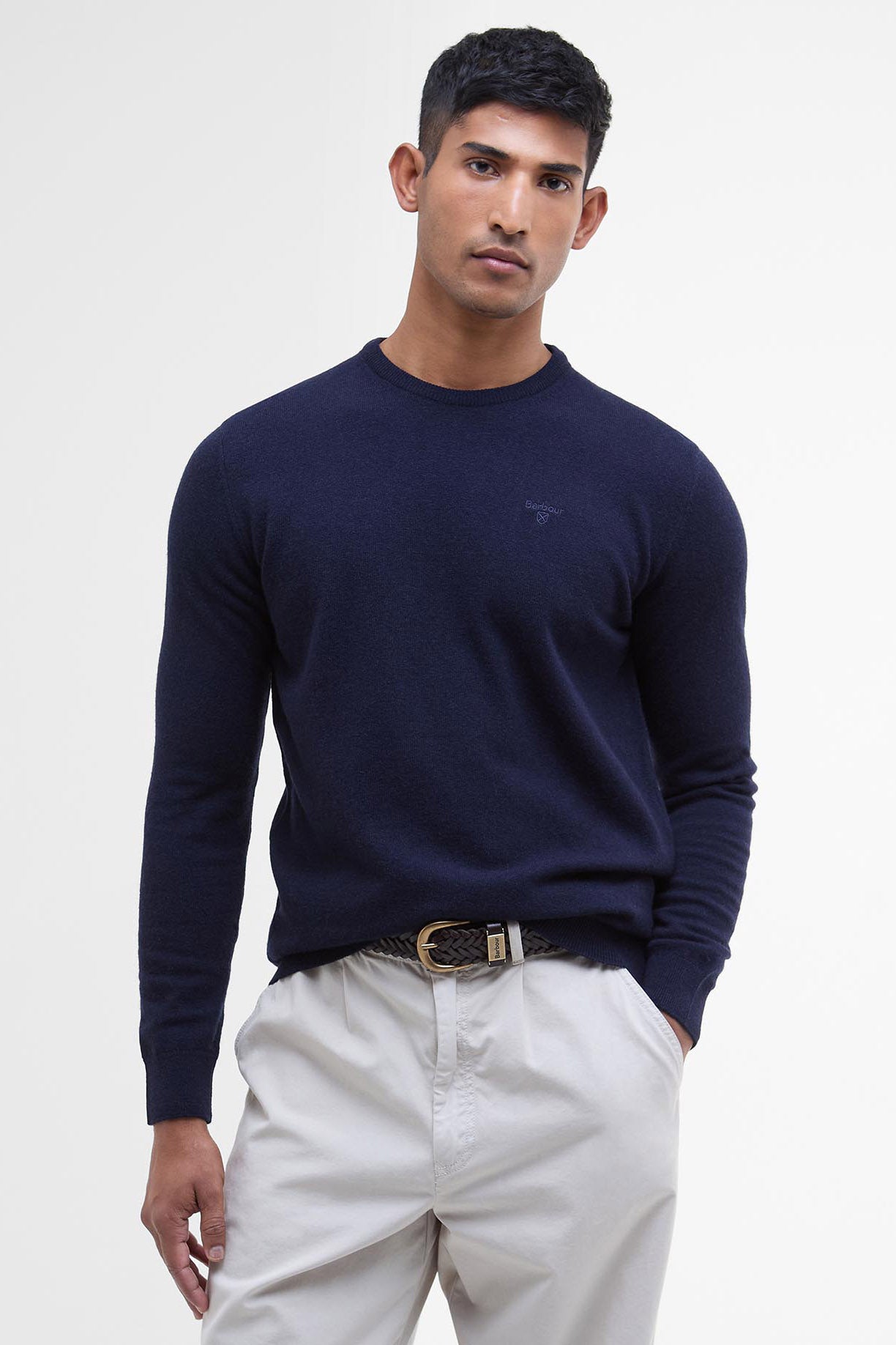 Barbour Essential Crew Neck Jumper - Navy