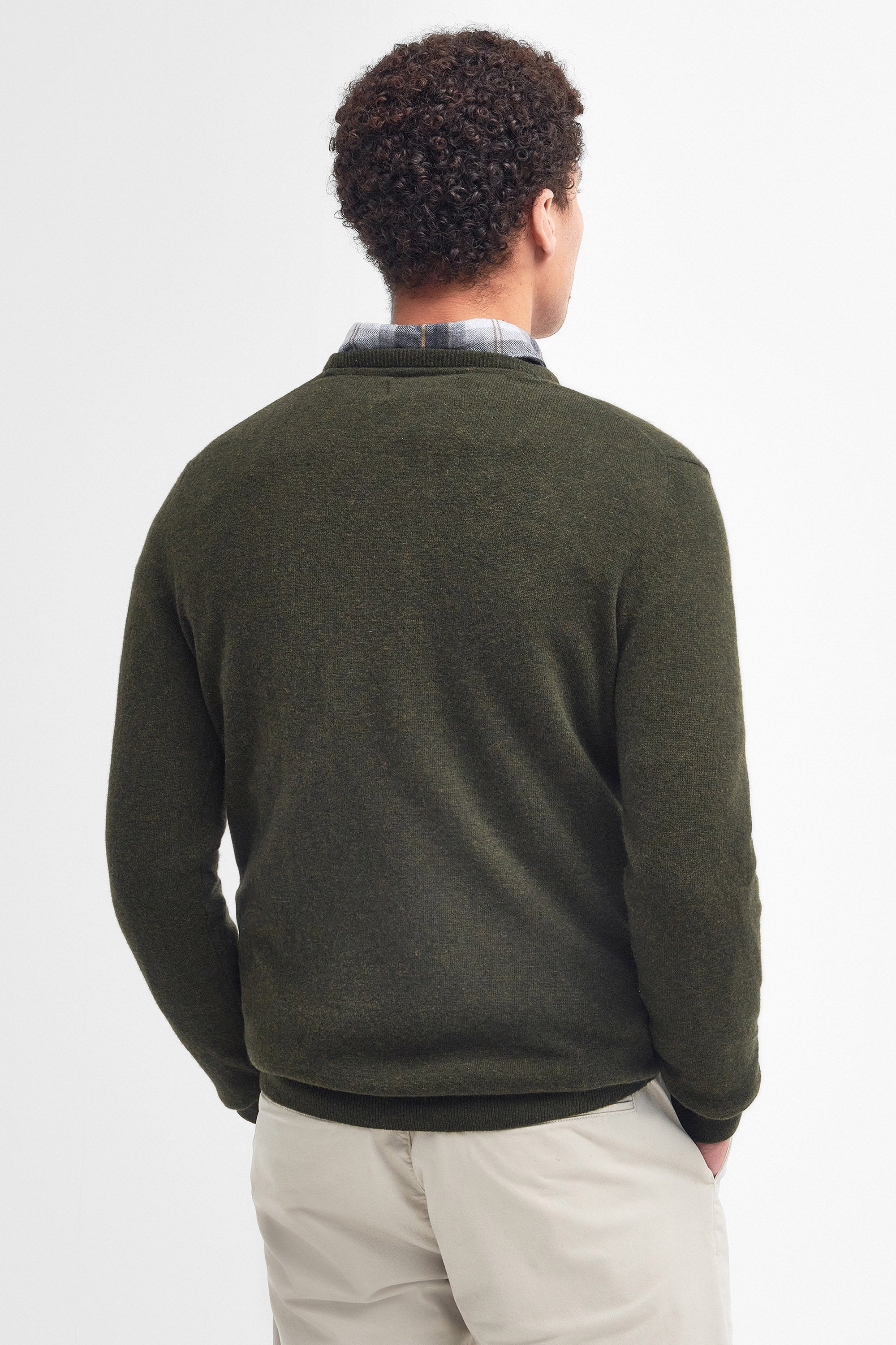 Barbour Essential Crew Neck Jumper - Seaweed