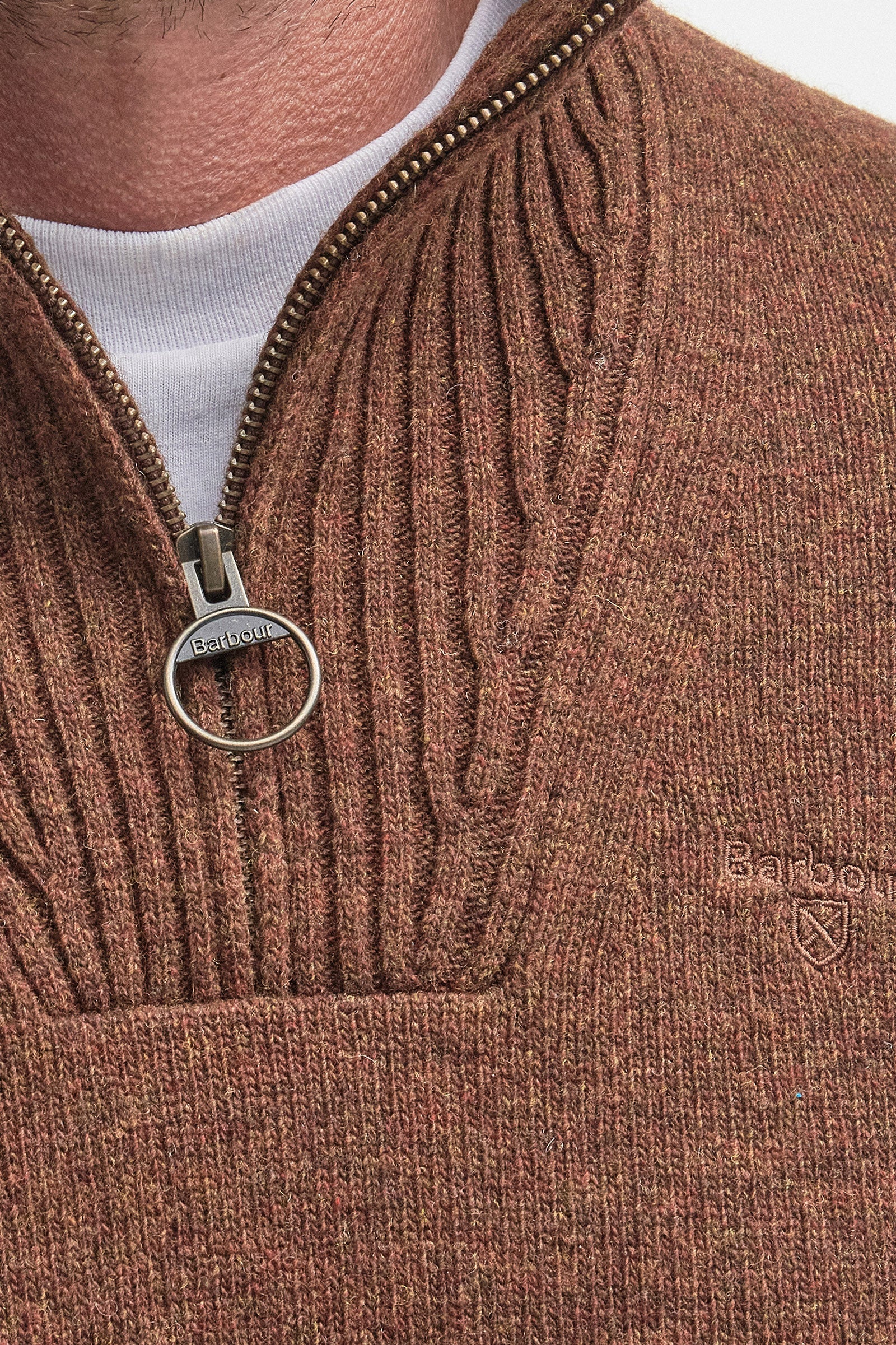 Barbour Essential Half-Zip Jumper - Sandstone