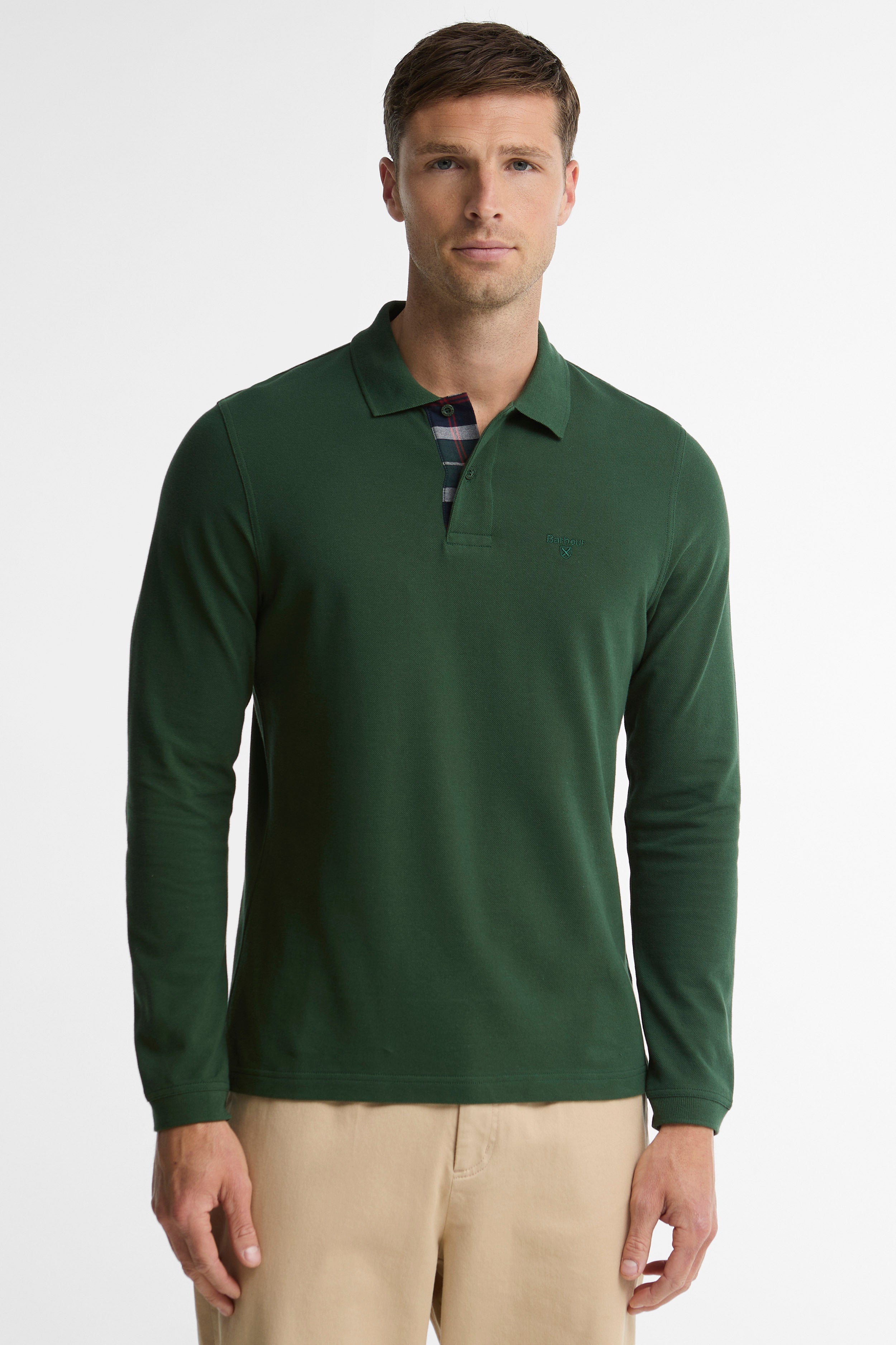 Barbour Essential Long Sleeve Polo - Sycamore
