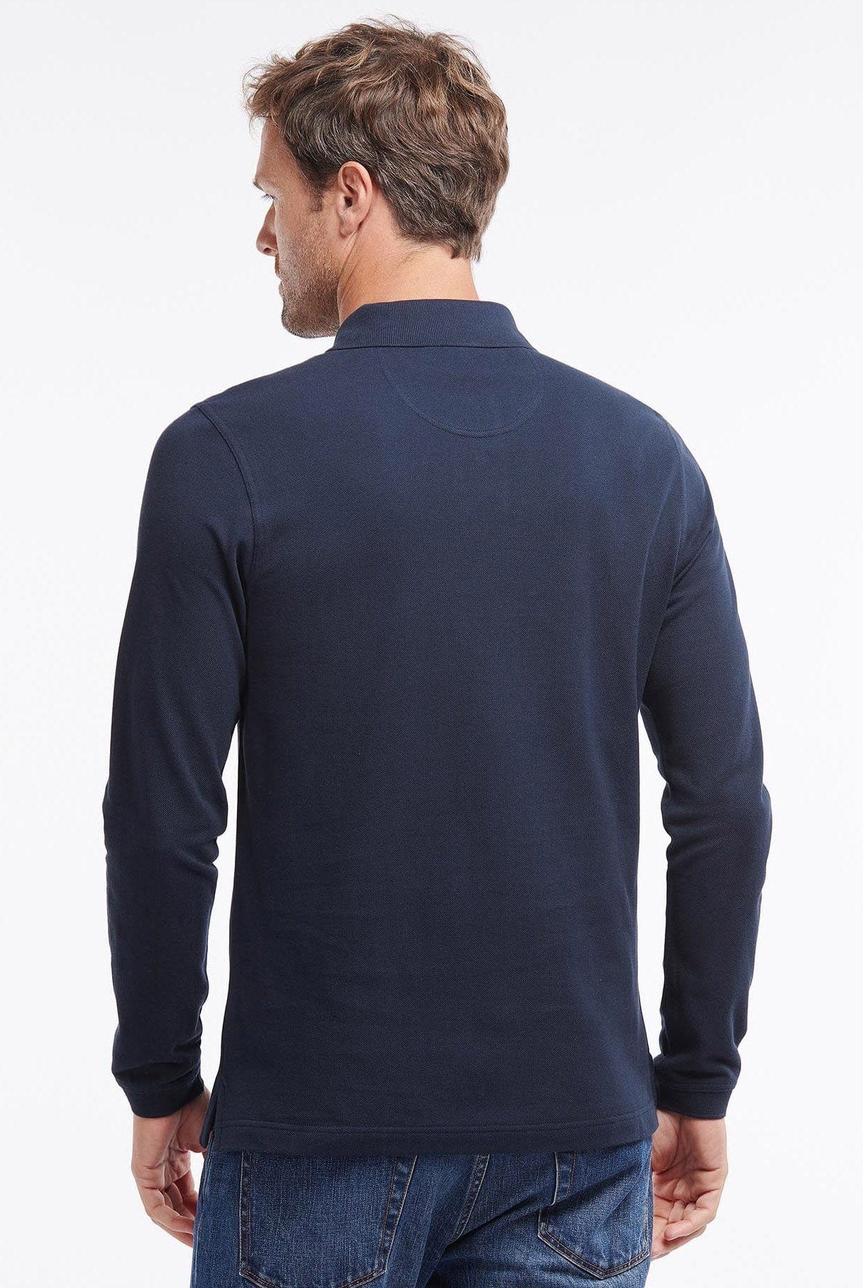 Barbour Essential Long Sleeve Sports Polo - Navy