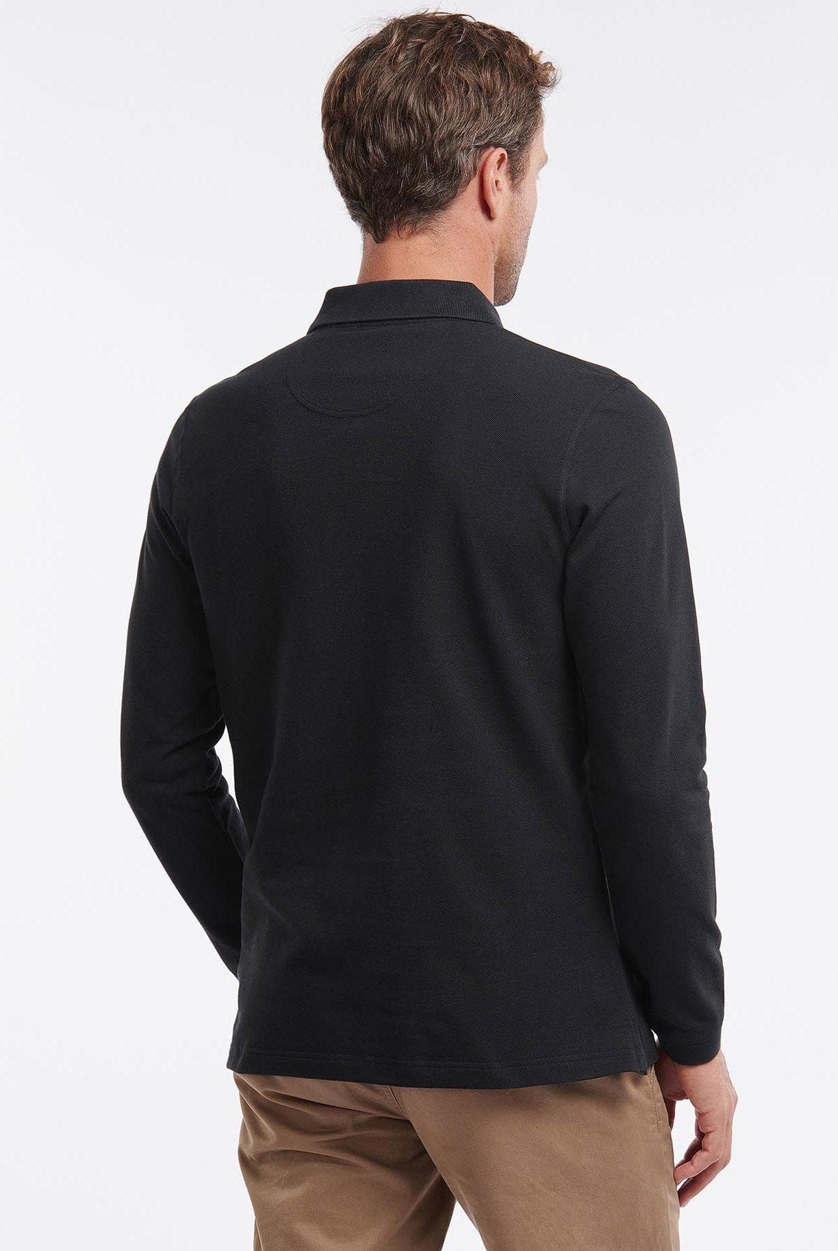Barbour Essential Long Sleeve Sports Polo Shirt - Black