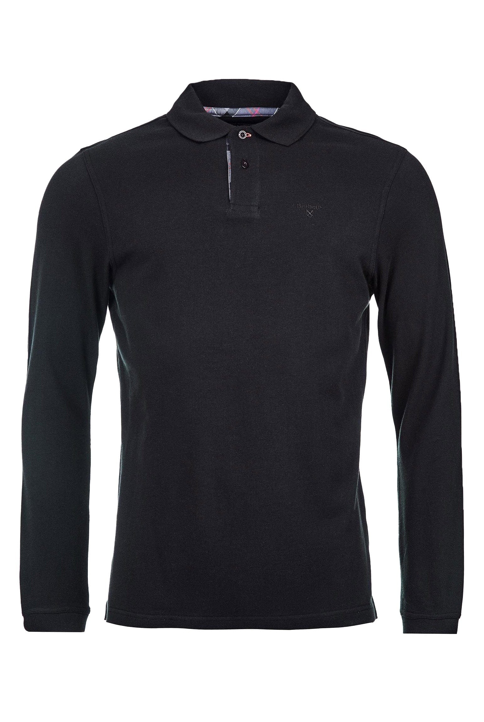 Barbour Essential Long Sleeve Sports Polo Shirt - Black