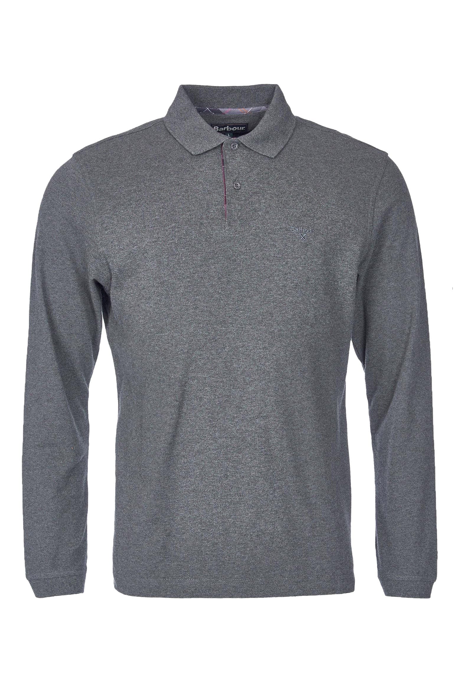 Barbour Essential Long Sleeve Sports Polo Shirt - Slate Marl