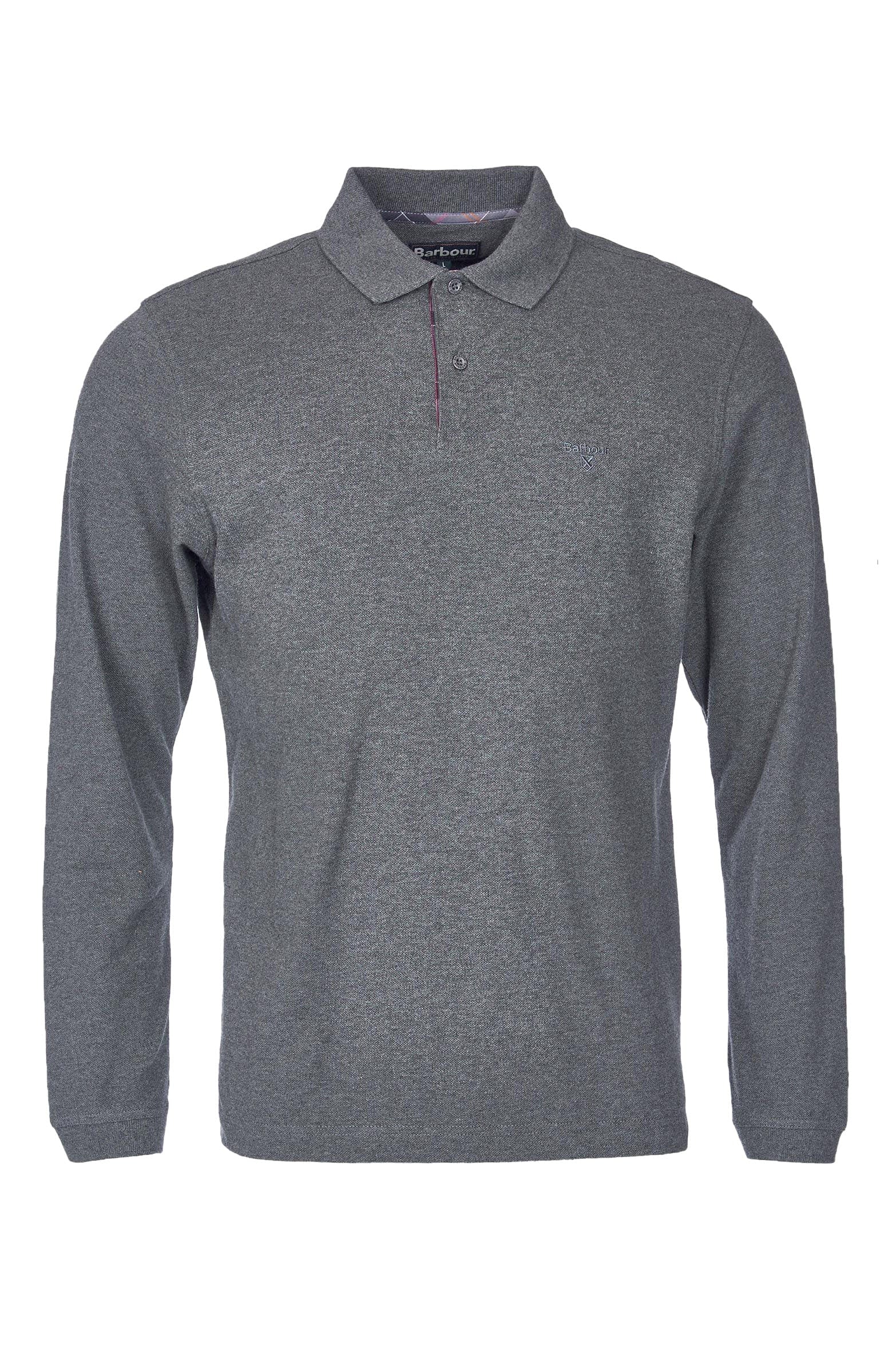 Barbour Essential Long Sleeve Sports Polo Shirt - Slate Marl