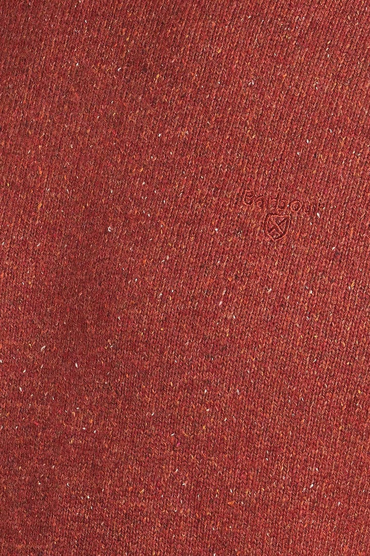 Barbour Essential Tisbury Crew Neck Jumper - Brick Red