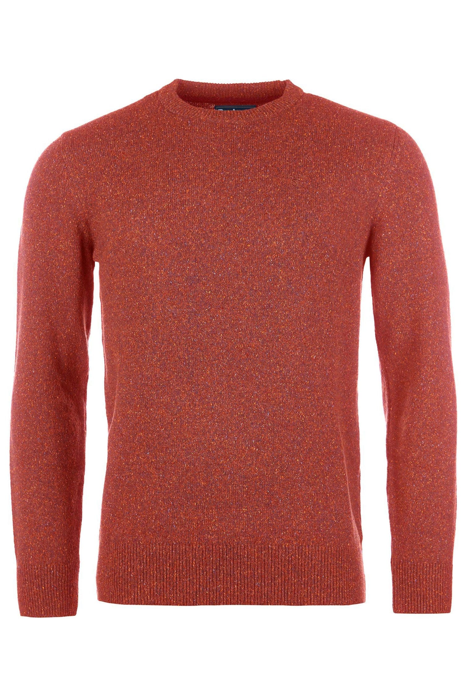 Barbour Essential Tisbury Crew Neck Jumper - Brick Red