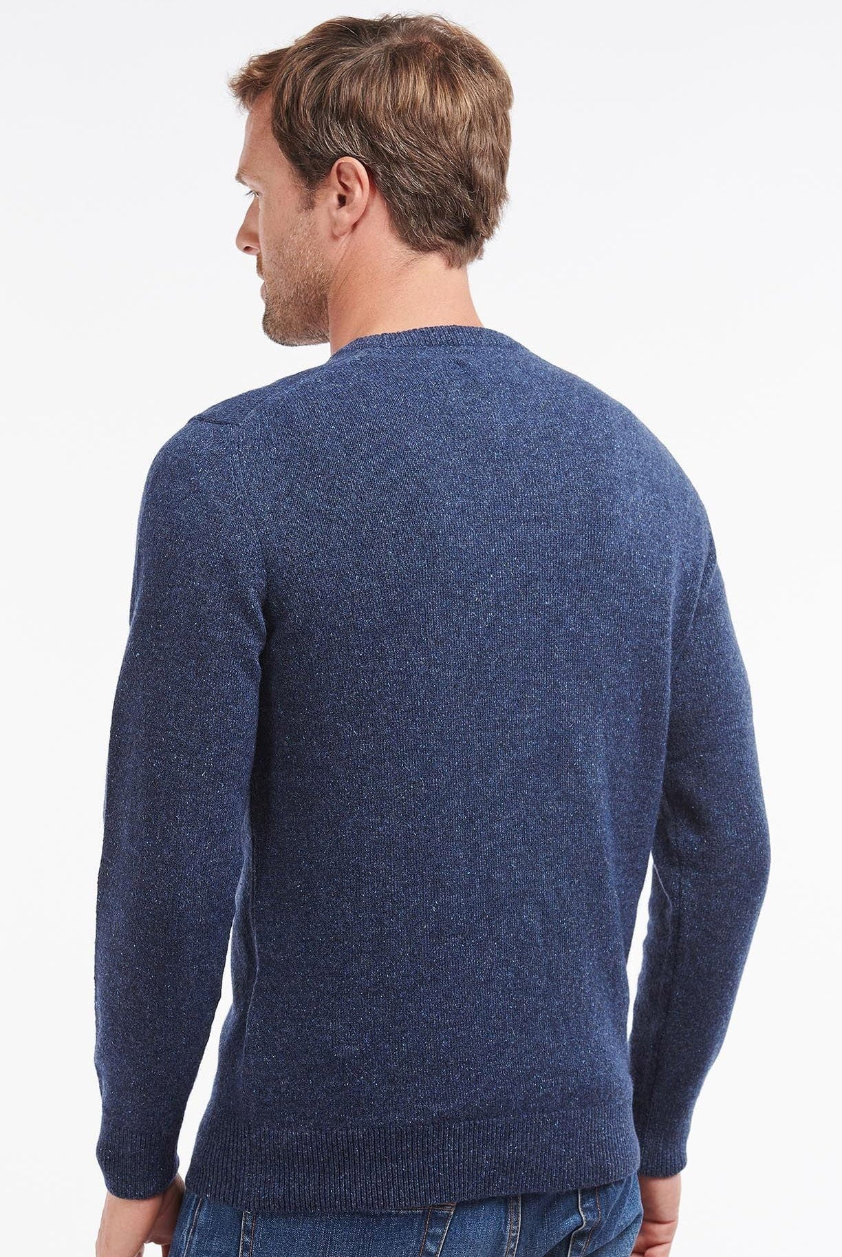 Barbour Essential Tisbury Crew Neck Jumper - Deep Blue