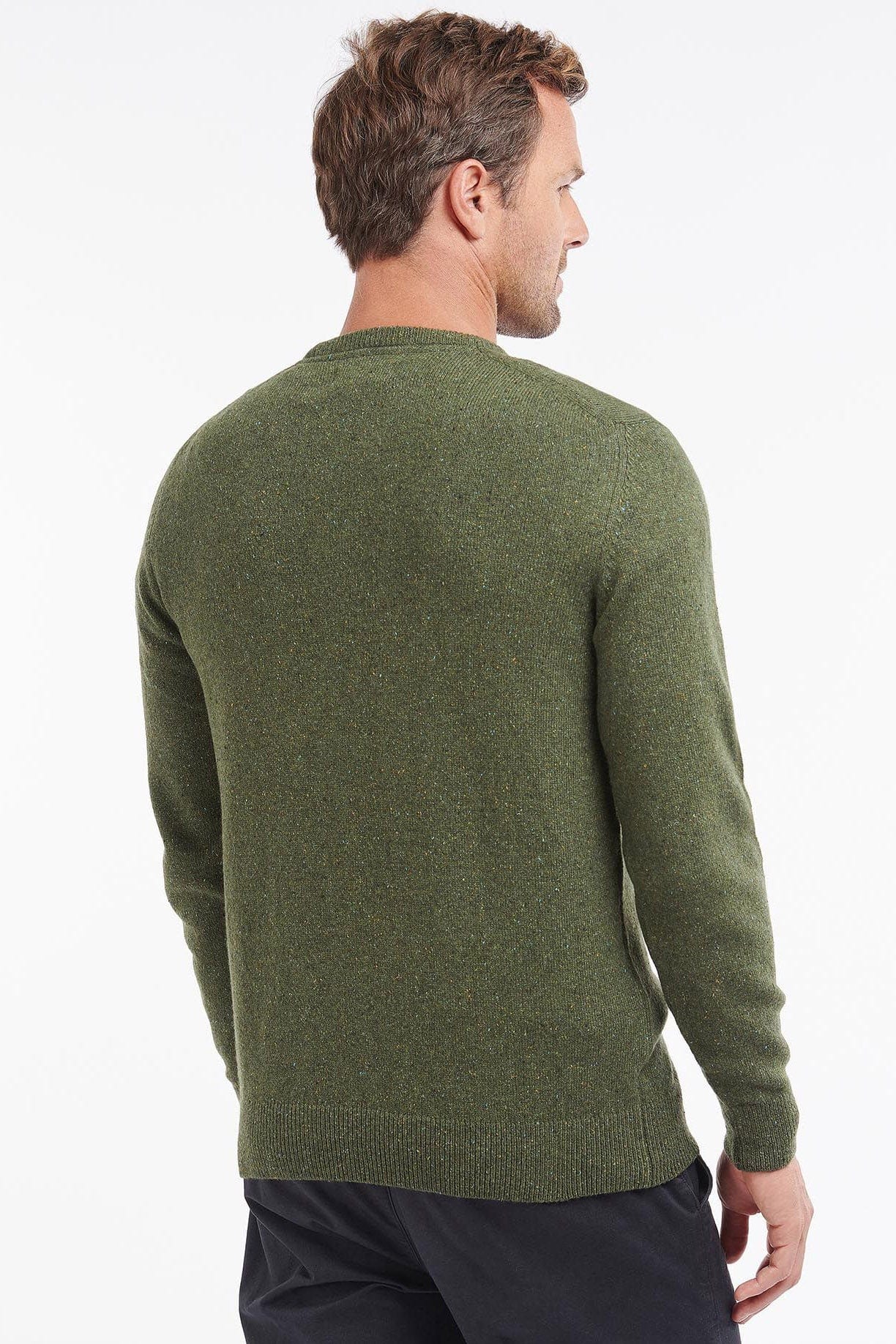 Barbour Essential Tisbury Crew Neck Jumper - Forest