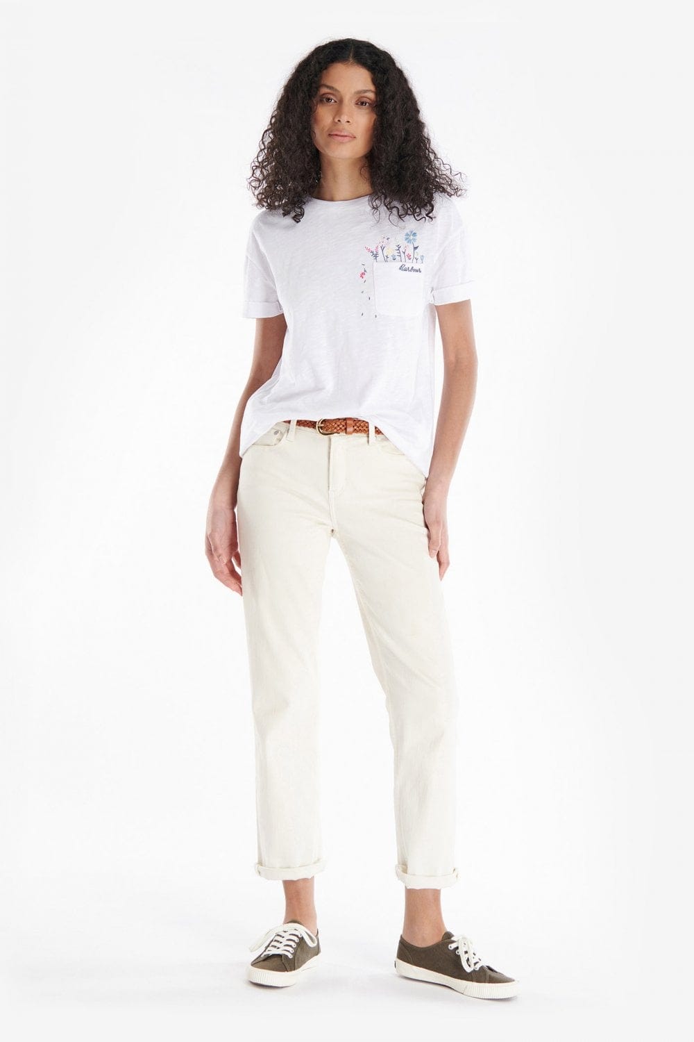 Barbour Evergreen Tee - White