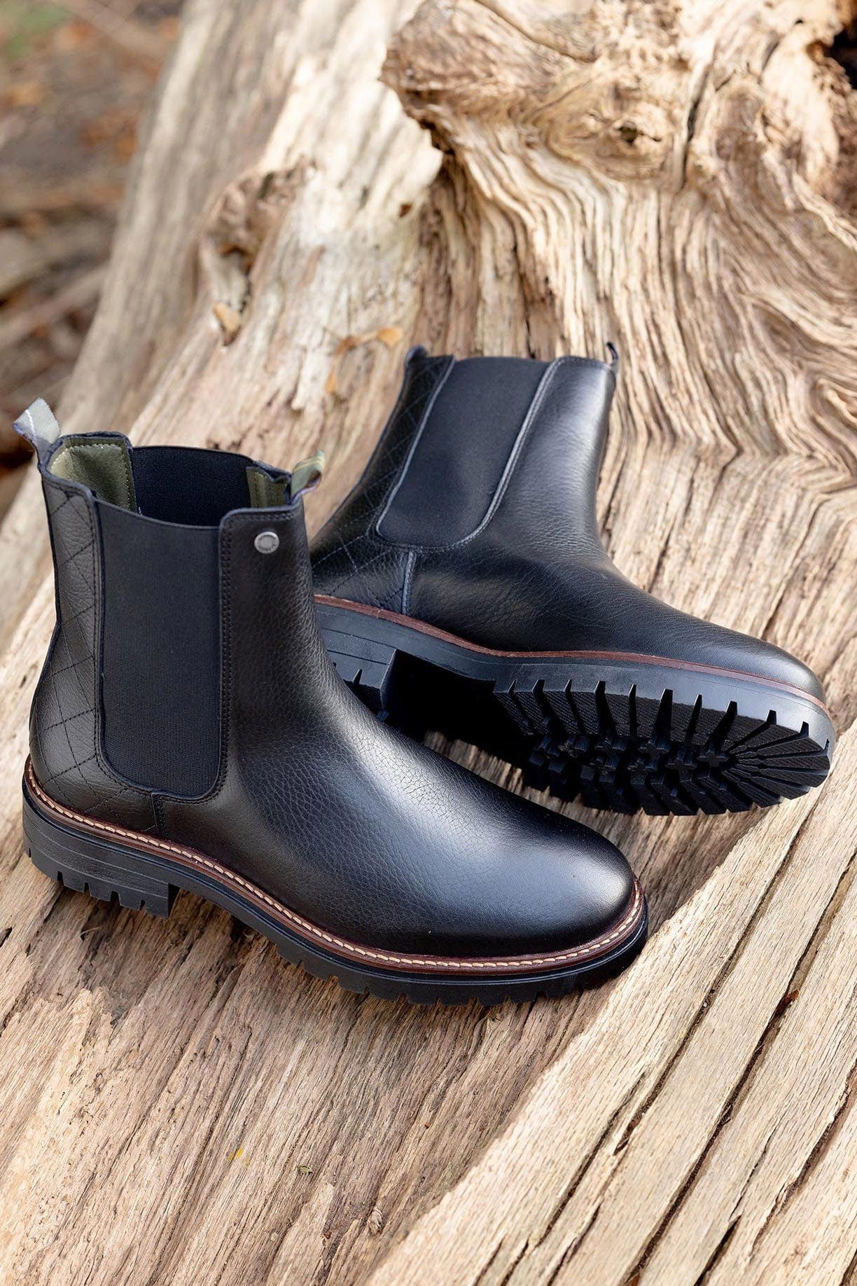 Barbour Evie Leather Boot - Black