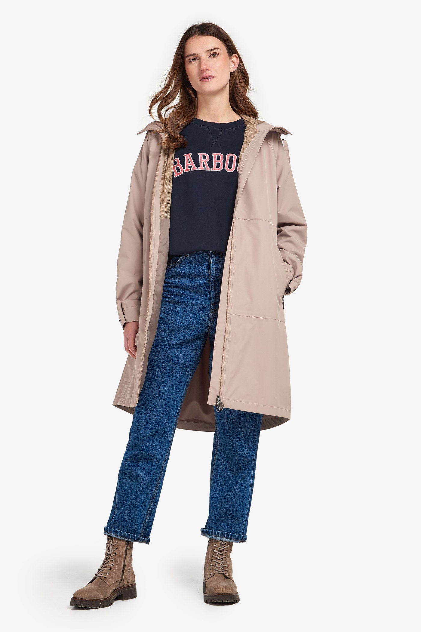 Barbour Ezili Waterproof Jacket - Light Trench