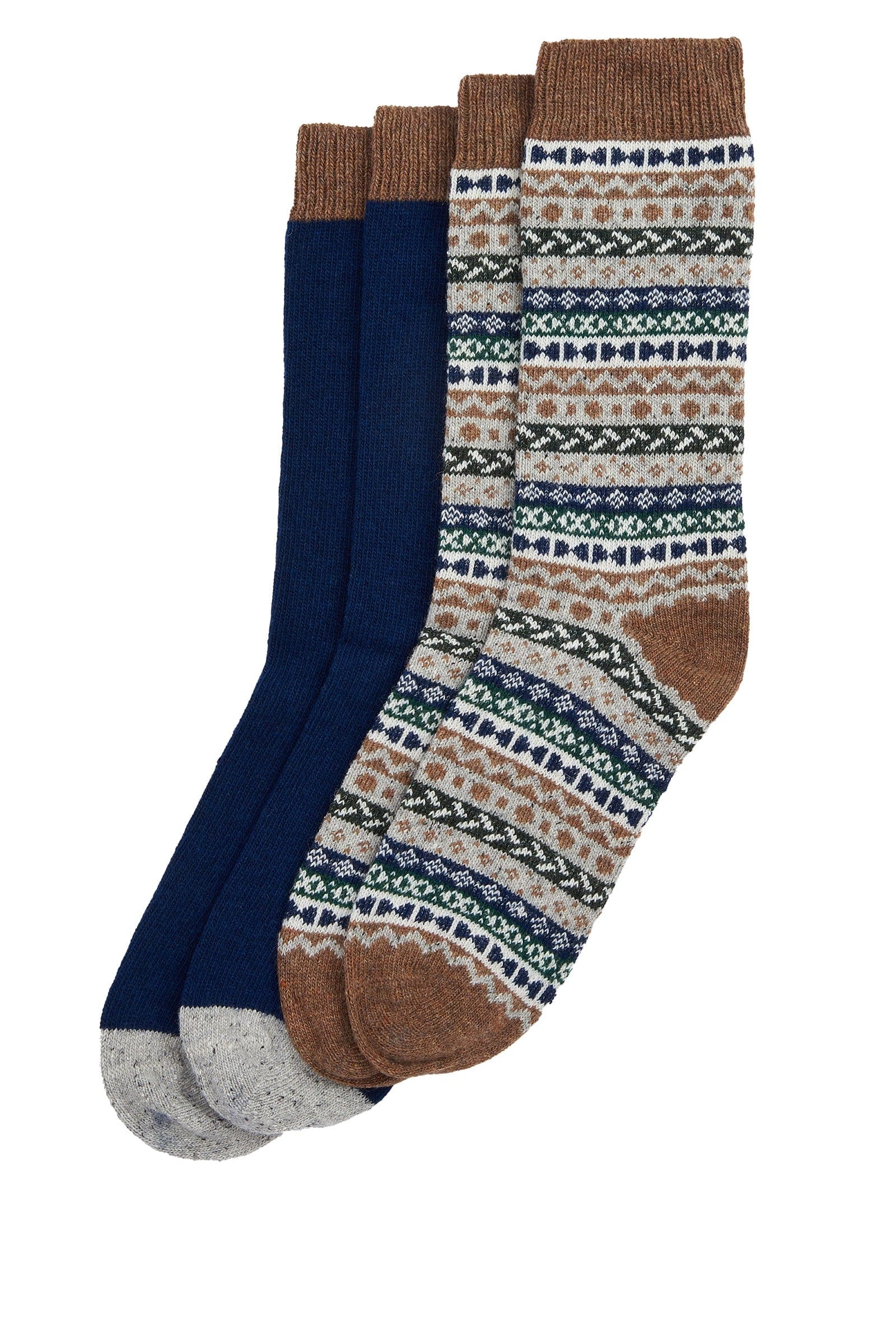 Barbour Fair Isle Sock 2 Pack - Green Loch Mix