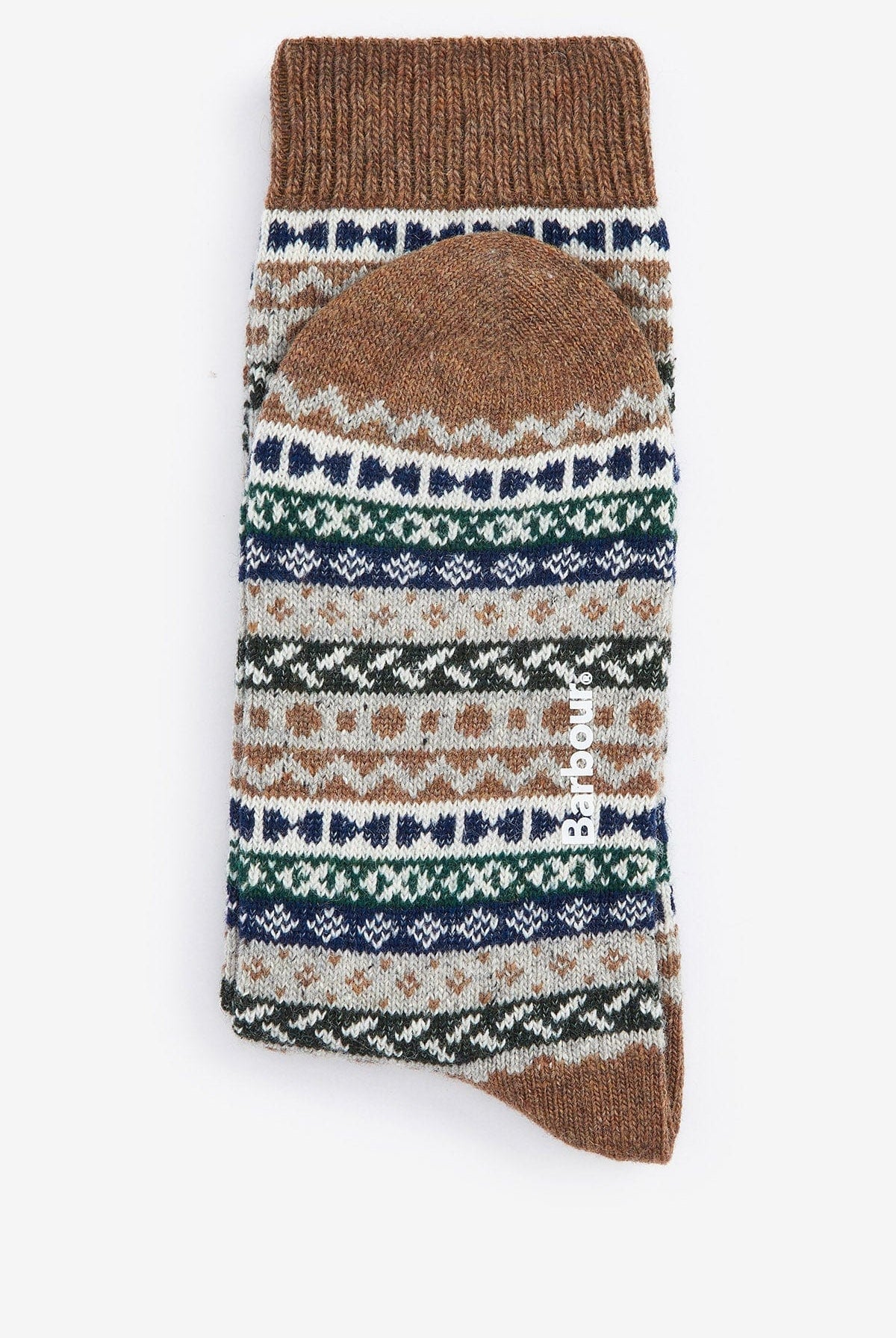Barbour Fair Isle Sock 2 Pack - Green Loch Mix