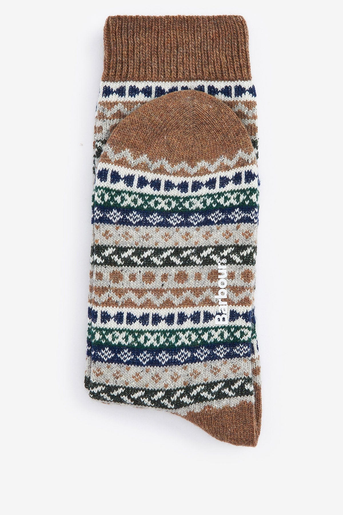 Barbour Fair Isle Sock 2 Pack - Green Loch Mix