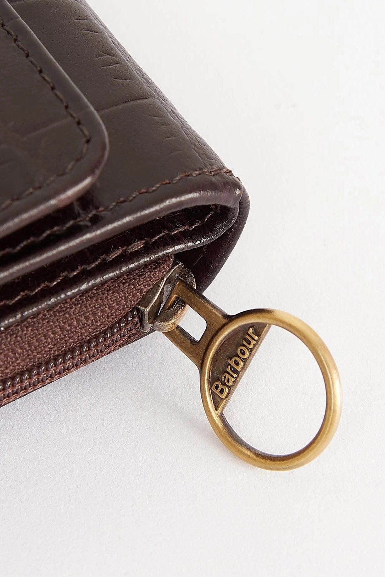 Barbour Faux Croc Leather French Purse - Black Cherry LLG0025_PU91_OS