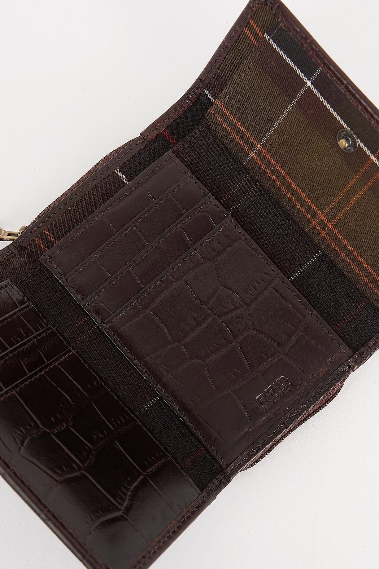 Barbour Faux Croc Leather French Purse - Black Cherry LLG0025_PU91_OS