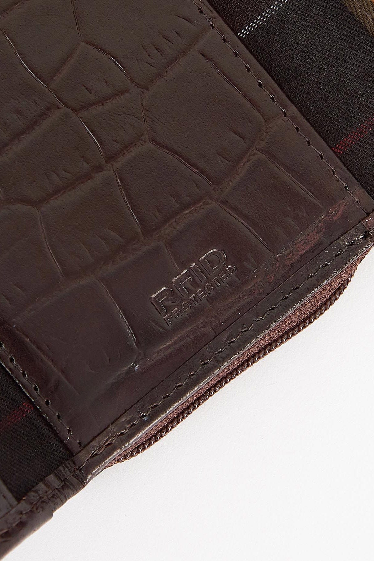 Barbour Faux Croc Leather French Purse - Black Cherry LLG0025_PU91_OS