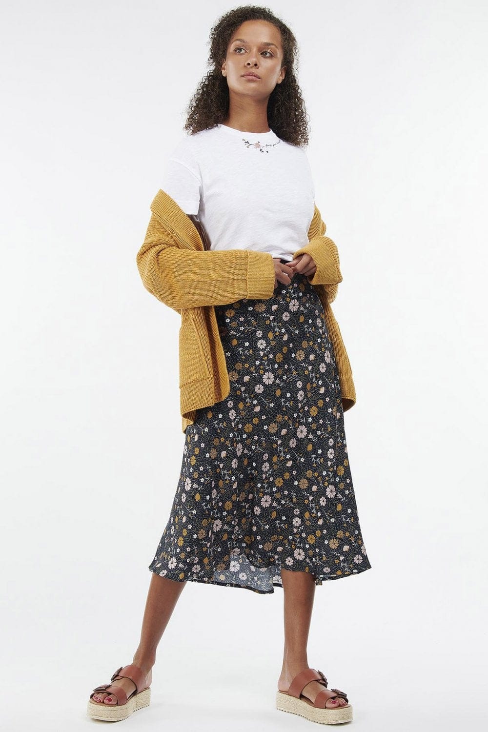 Barbour Ferryside Knitted Cardigan - Mustard