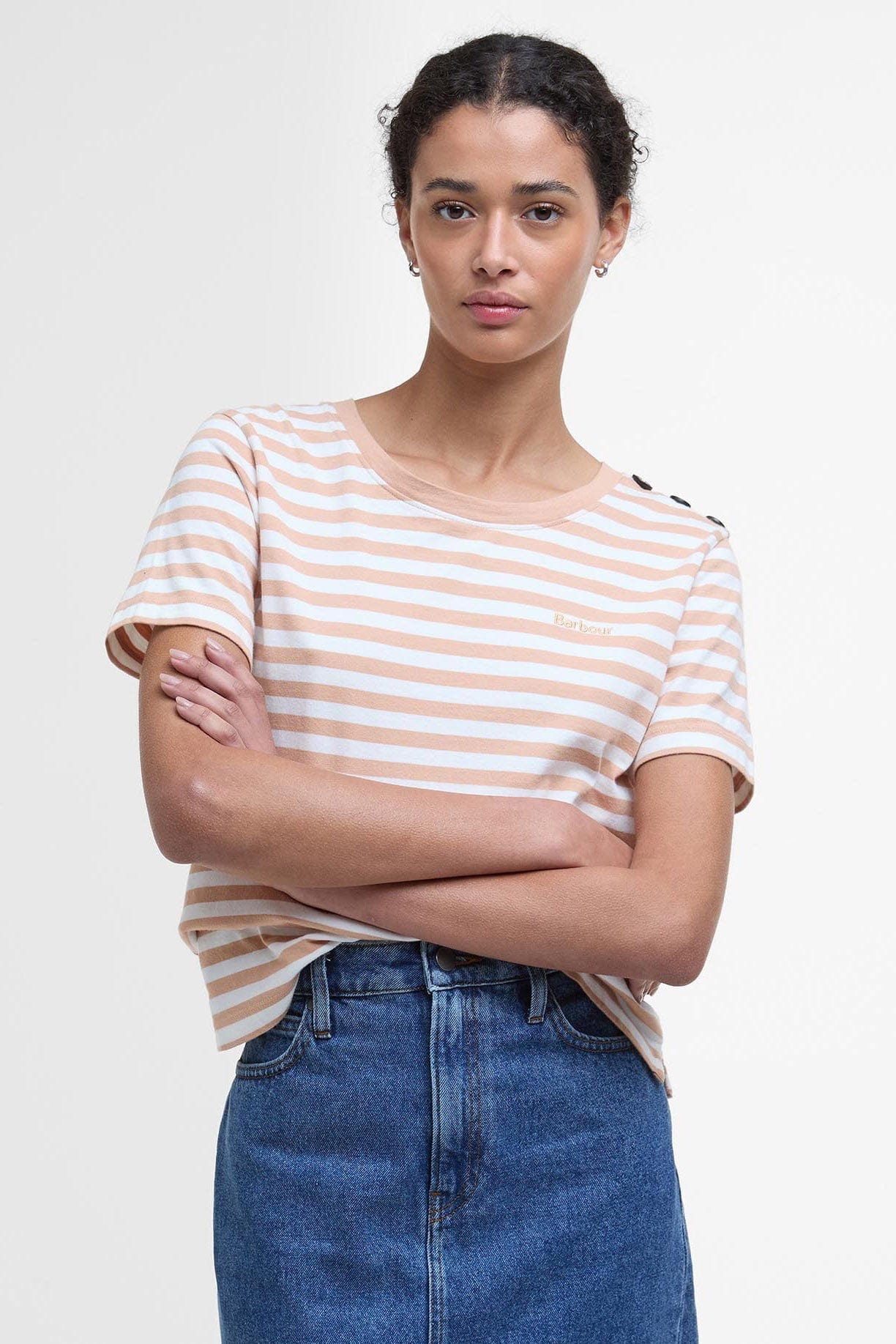 Barbour Ferryside Stripe T-Shirt - Toast