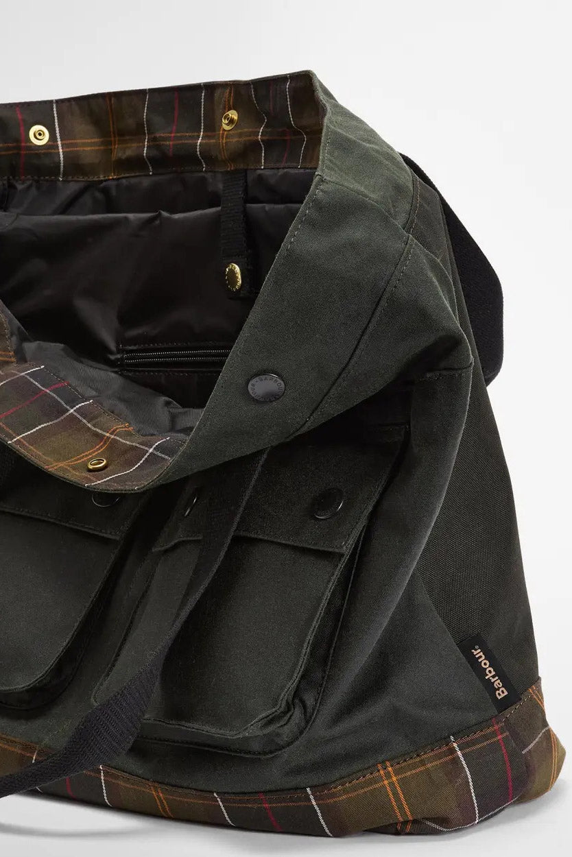 Barbour Field Waxed Tote Bag - Sage/Classic UBA0750_SG91_OS