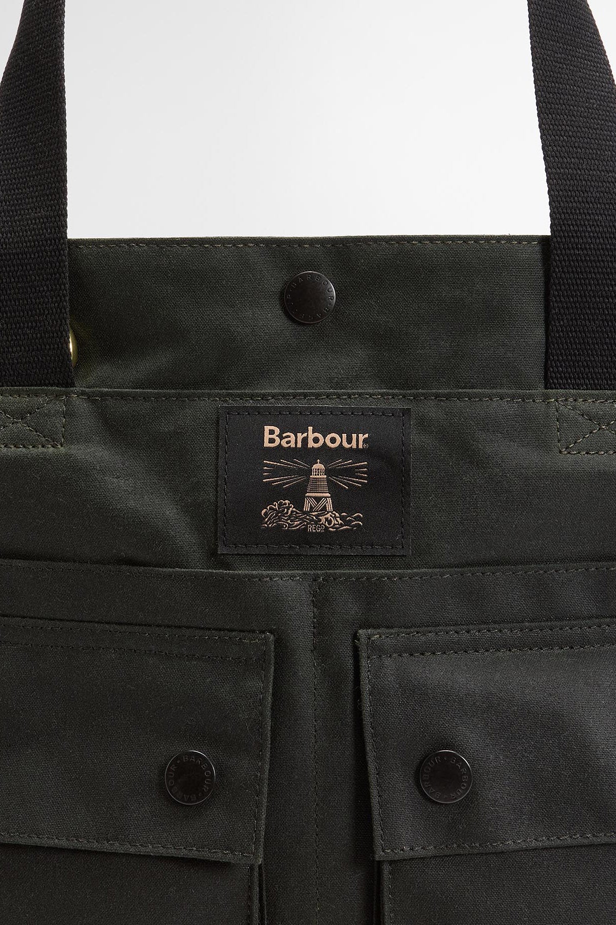 Barbour Field Waxed Tote Bag - Sage/Classic UBA0750_SG91_OS