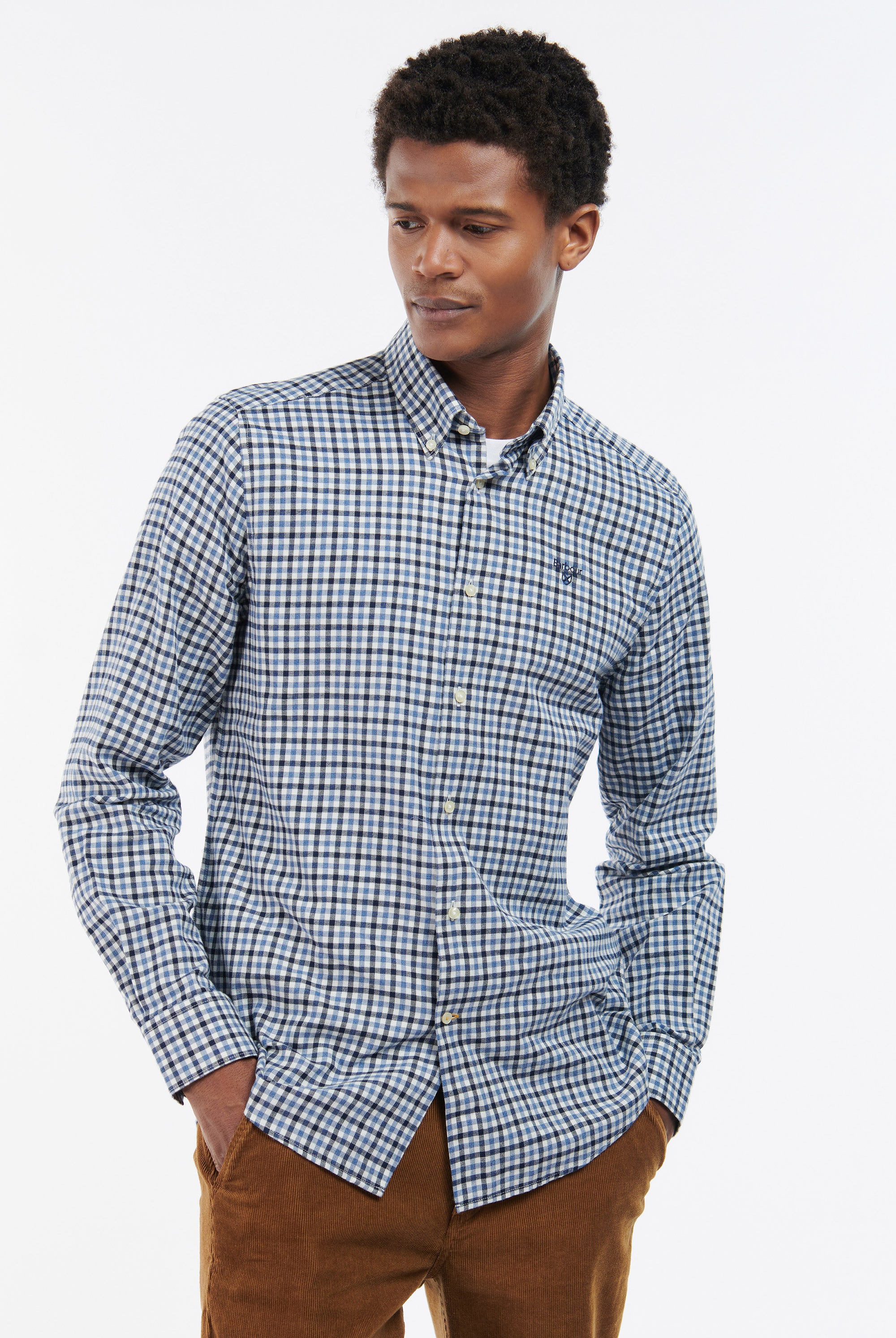 Barbour Finkle Tartan Flannel Shirt - Navy