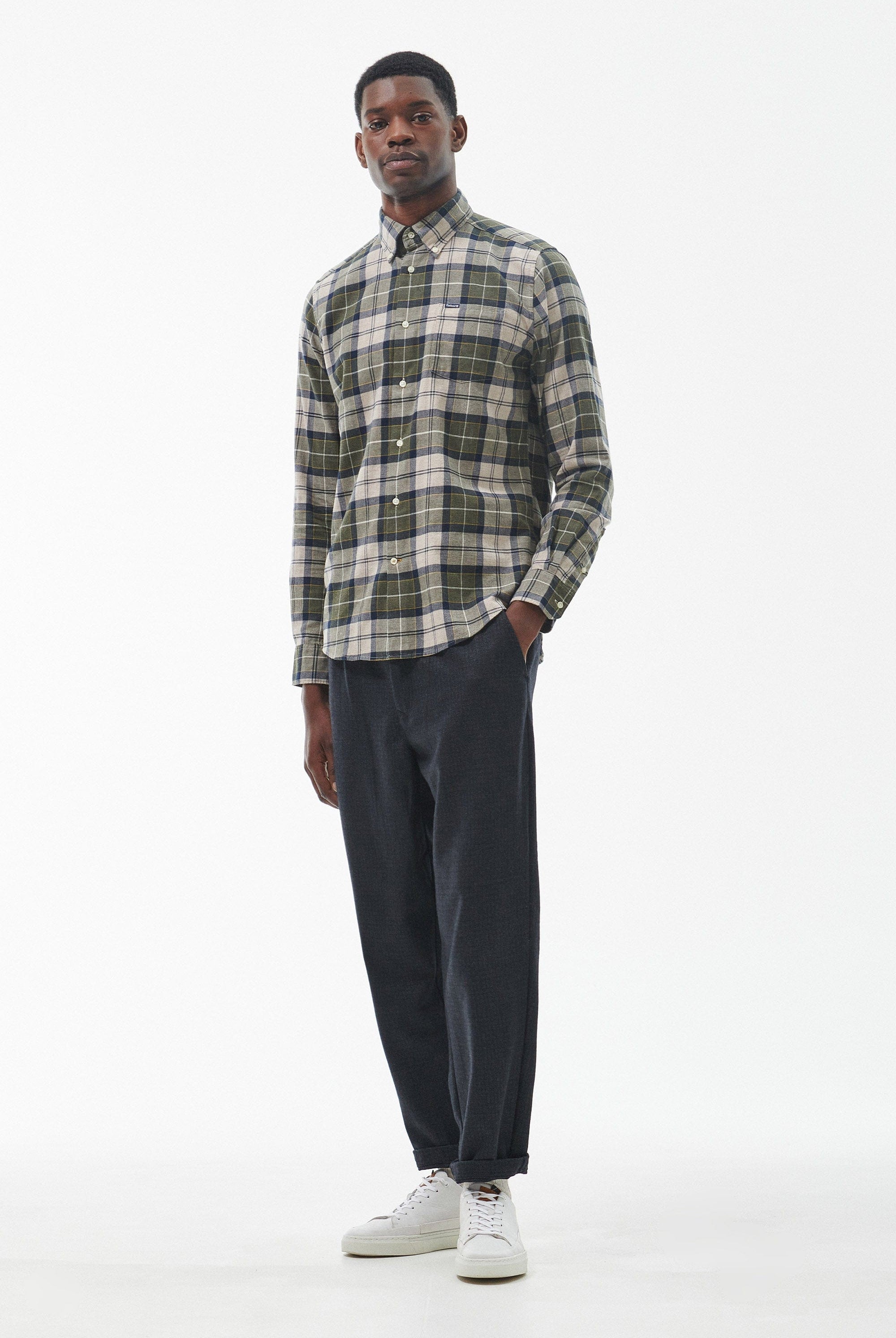 Barbour Fortrose Tailored Tartan Shirt - Forest Mist