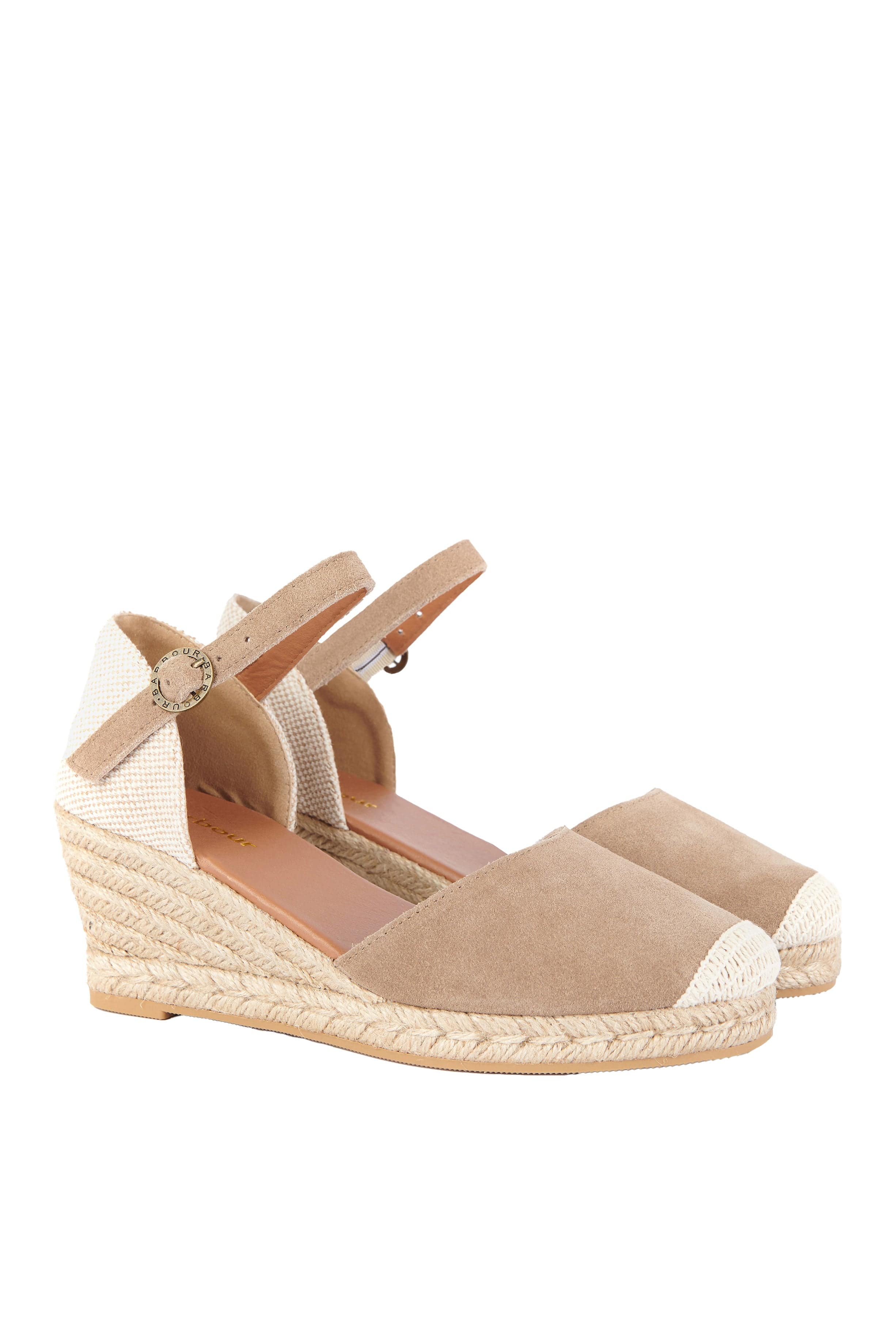 Barbour Frances Espadrille Wedges - Sand