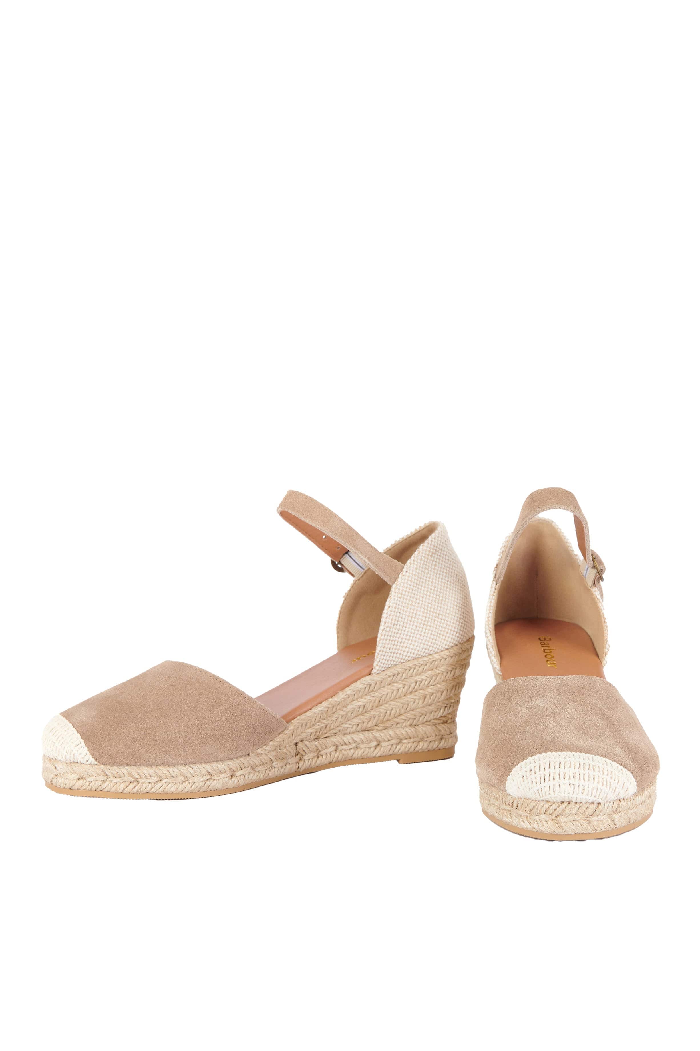 Barbour Frances Espadrille Wedges - Sand