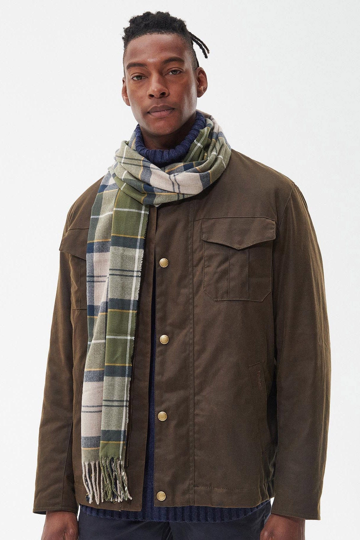 Barbour Galingale Tartan Scarf - Forest Mist Tartan USC0300_TN16_OS