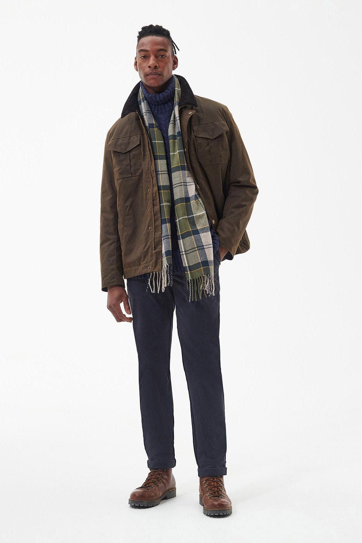 Barbour Galingale Tartan Scarf - Forest Mist Tartan USC0300_TN16_OS