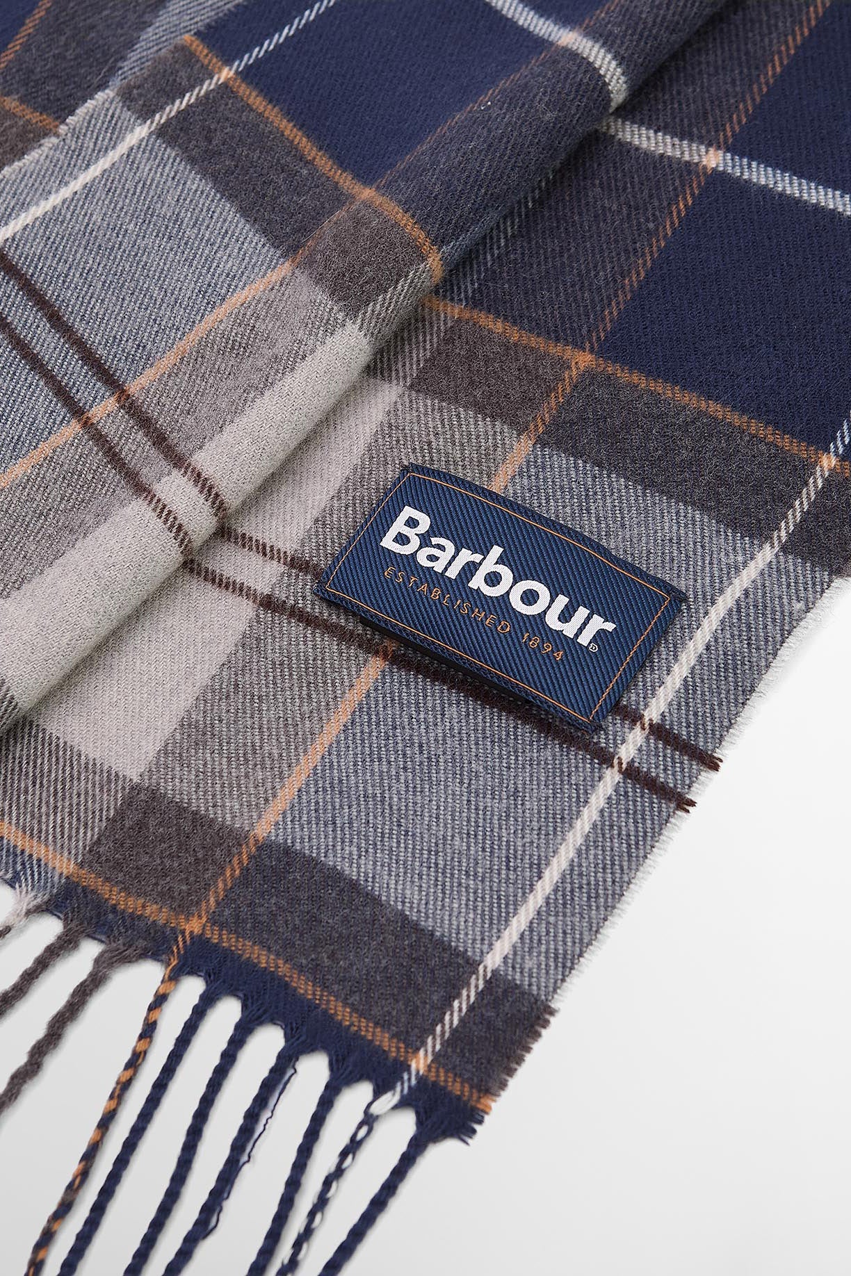 Barbour Gallingdale Tartan Scarf - Grey Midnight Tartan USC0300_TN38_OS