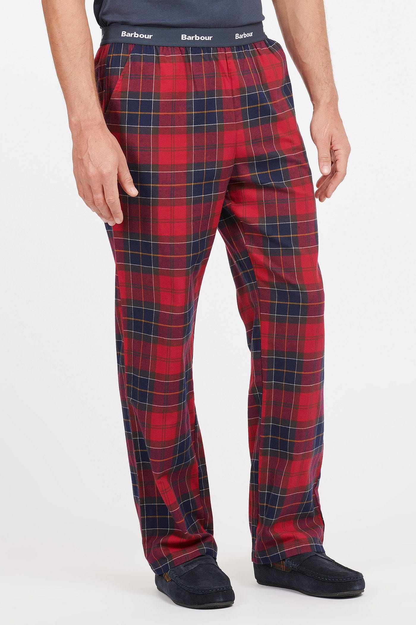 Barbour Glenn Tartan Trousers - Red Tartan