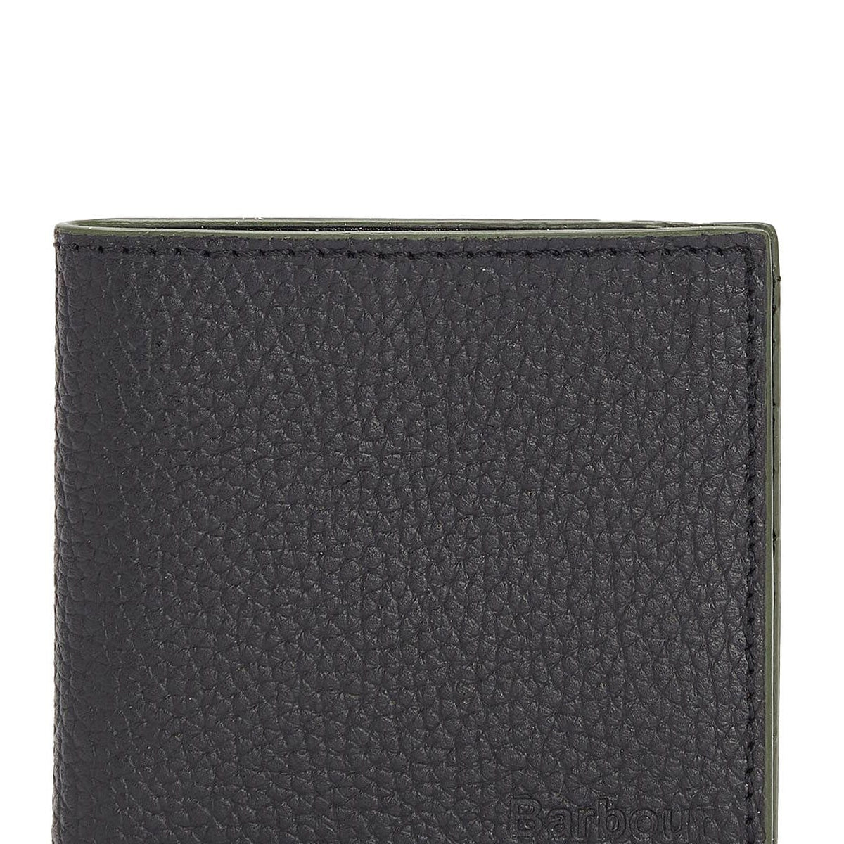 Barbour Barbour Grain Leather Billfold Wallet Mlg0021mlg Bk11 main image 0