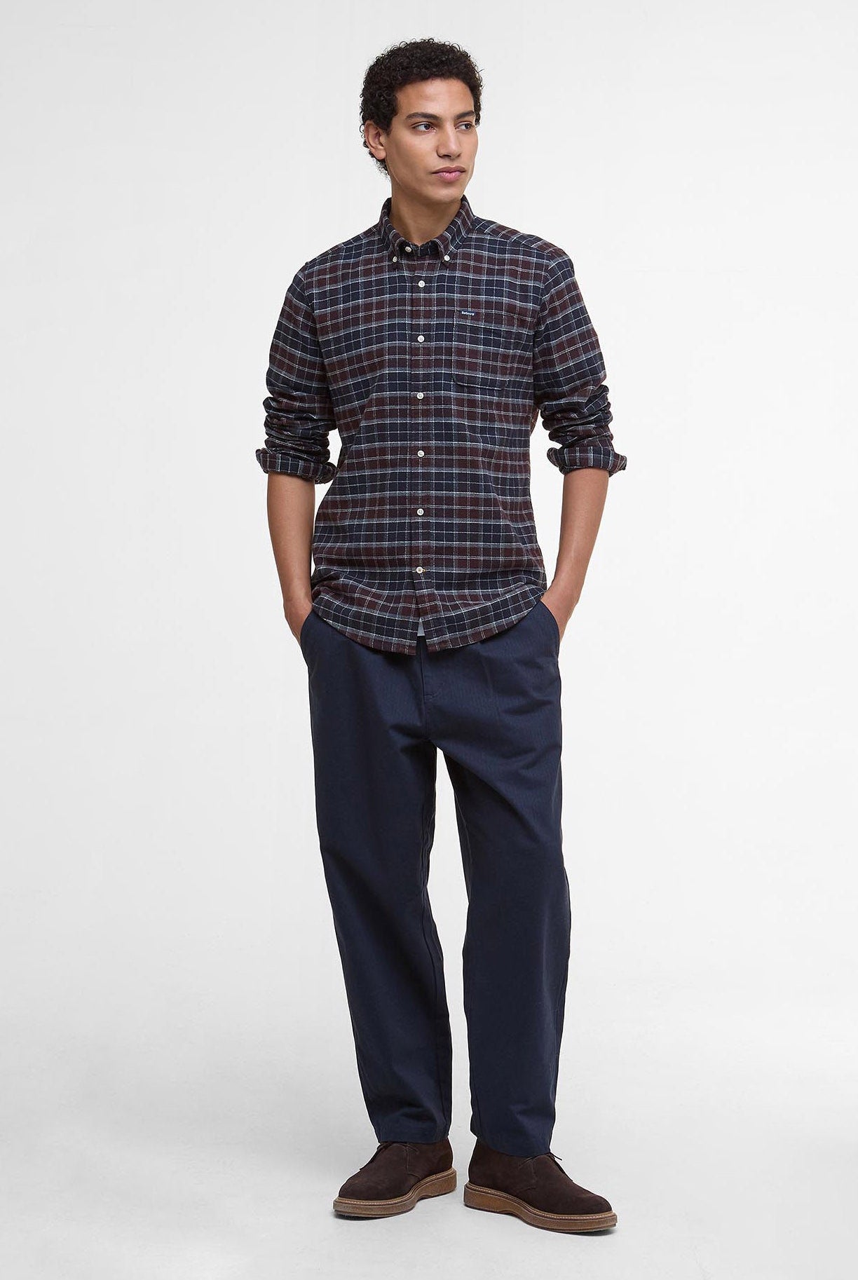 Barbour Haddington Tailored Tartan Shirt - Midnight Oak Tartan