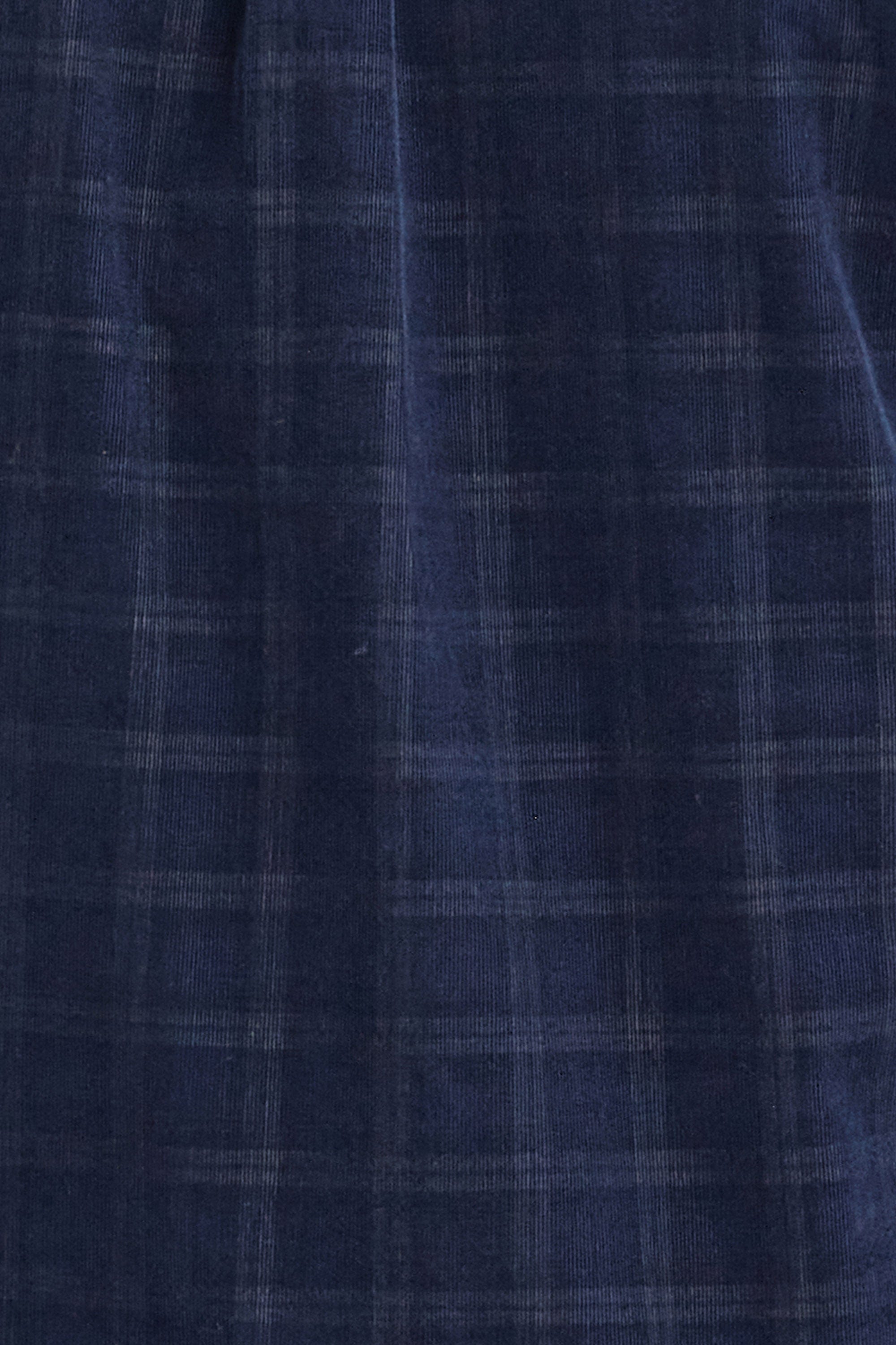 Barbour Harthill Tailored Checked Cord Shirt - Navy