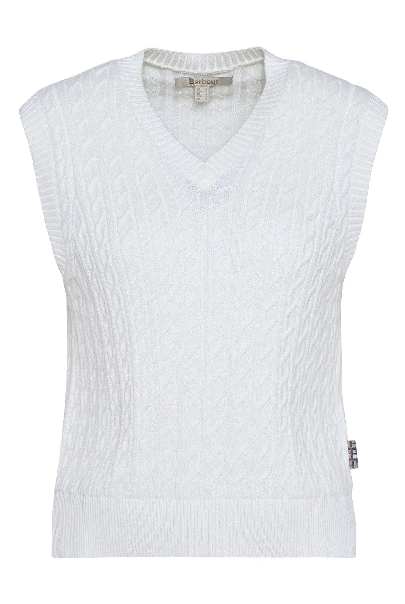 Barbour Hartland Knitted Sleeveless Jumper - Cloud