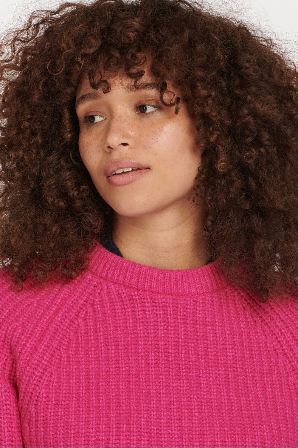 Barbour Hartley Wool Knit - Fuchsia