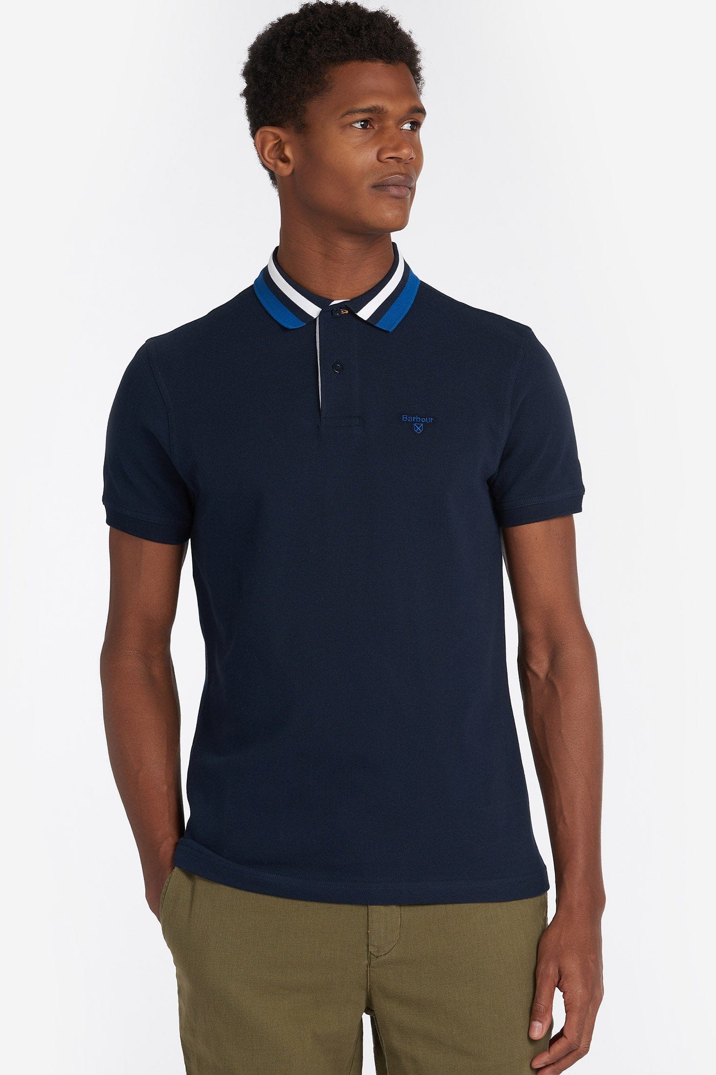 Barbour Hawkeswater Tipped Polo Shirt - Navy