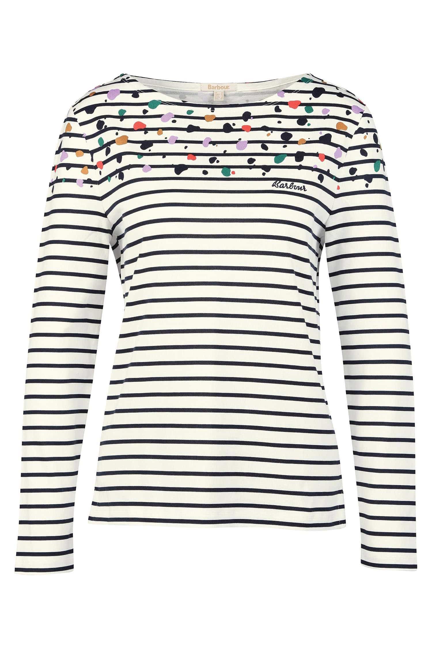 Barbour Hawkins Print Top - Off White Dalmatian