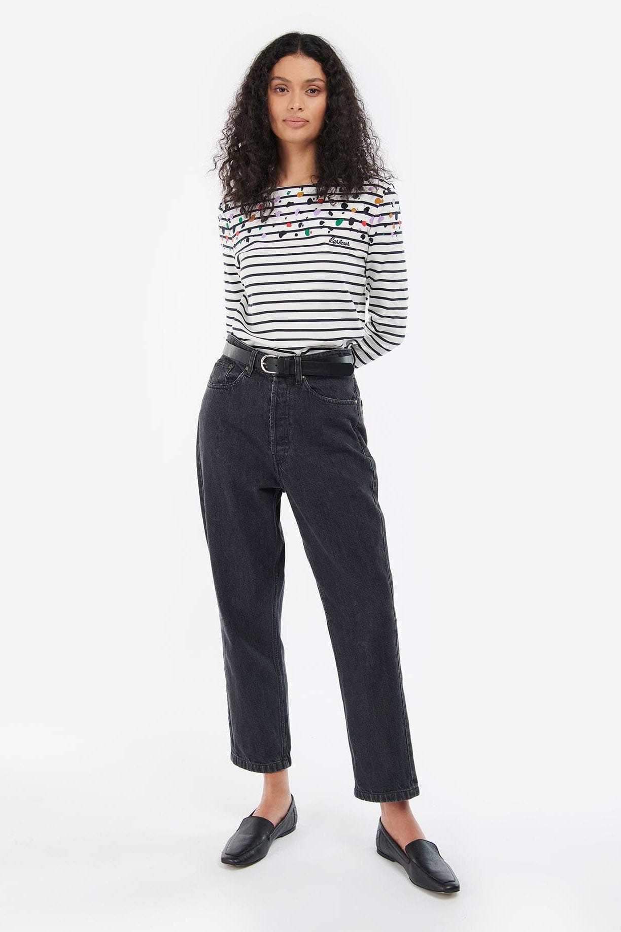 Barbour Hawkins Print Top - Off White Dalmatian