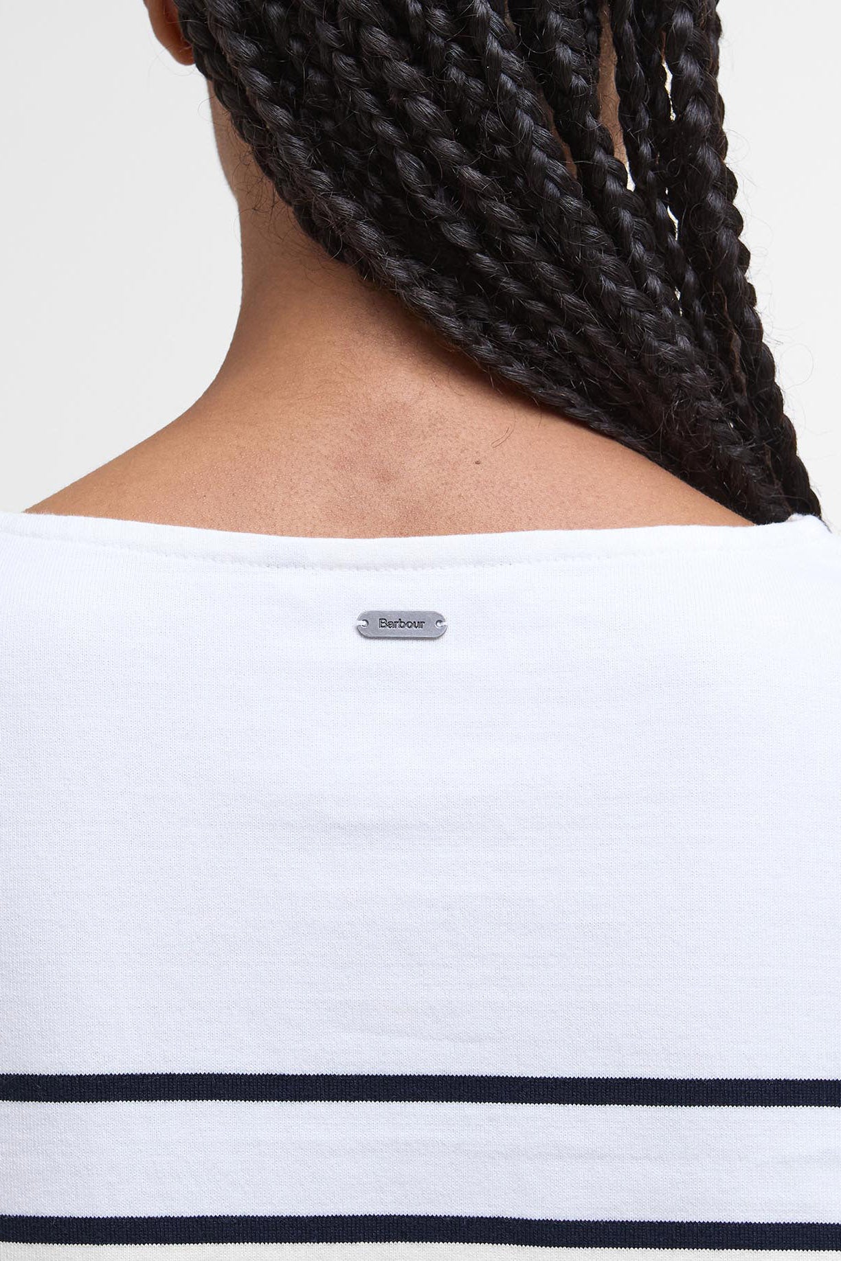 Barbour Hawkins Striped Long Sleeve T-Shirt - Cloud Stripe