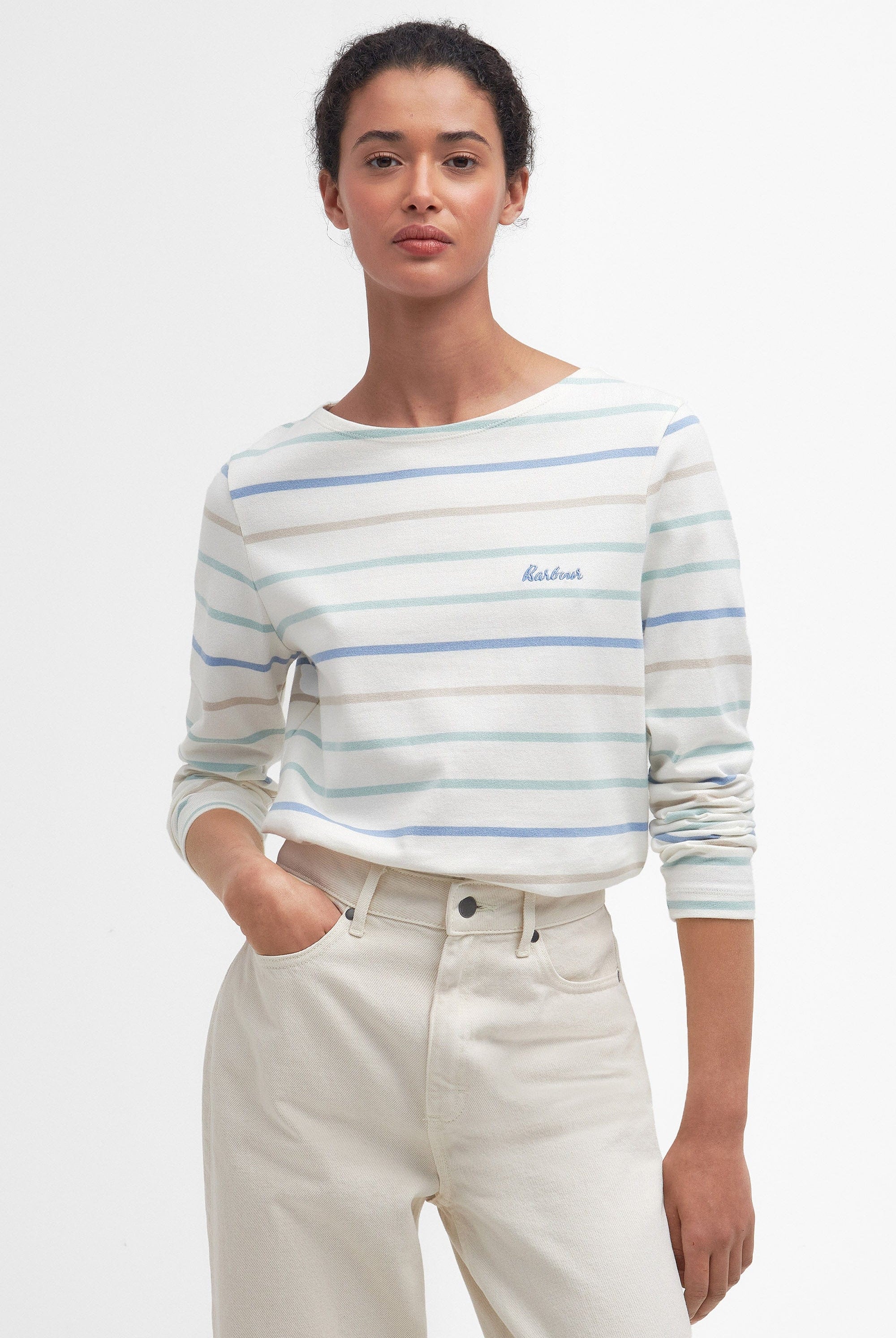 Barbour Hawkins Top - Cloud Stripe