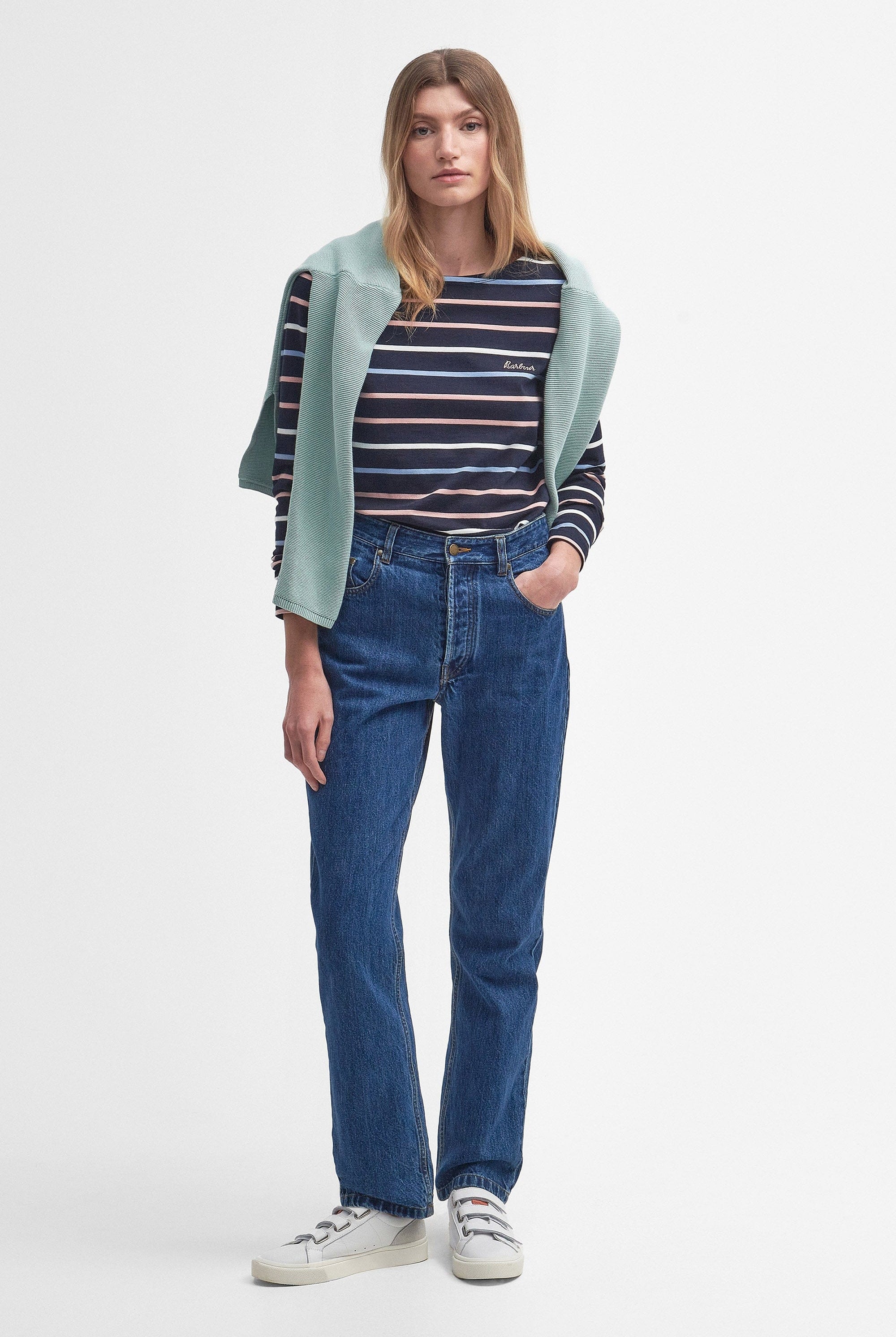 Barbour Hawkins Top - Navy Stripe