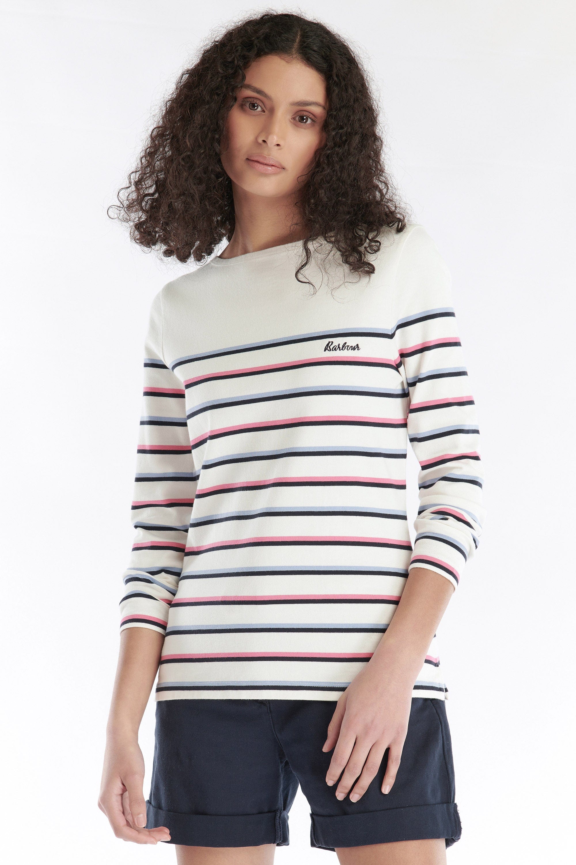 Barbour Hawkins Top - Off White Stripe