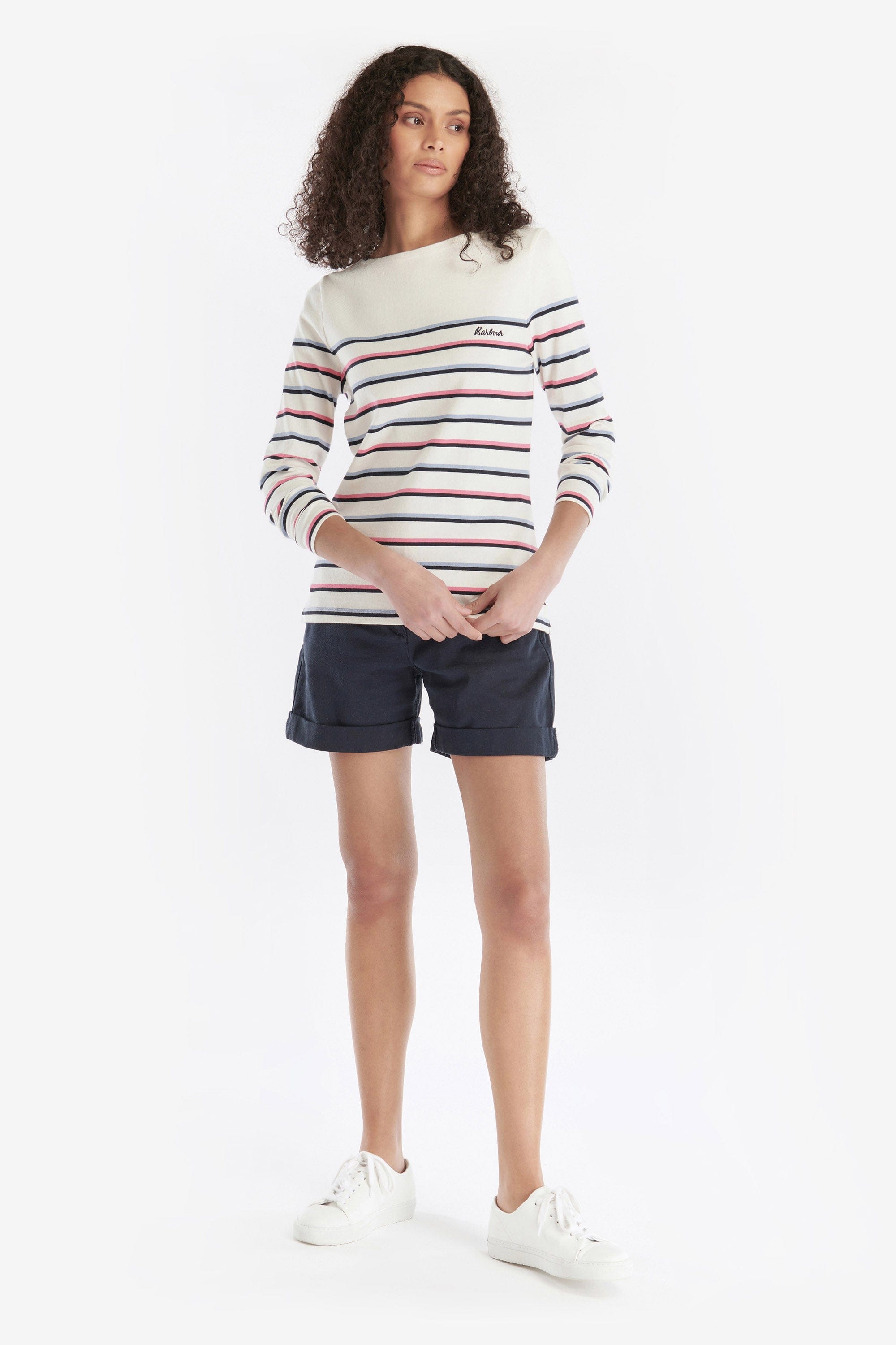 Barbour Hawkins Top - Off White Stripe