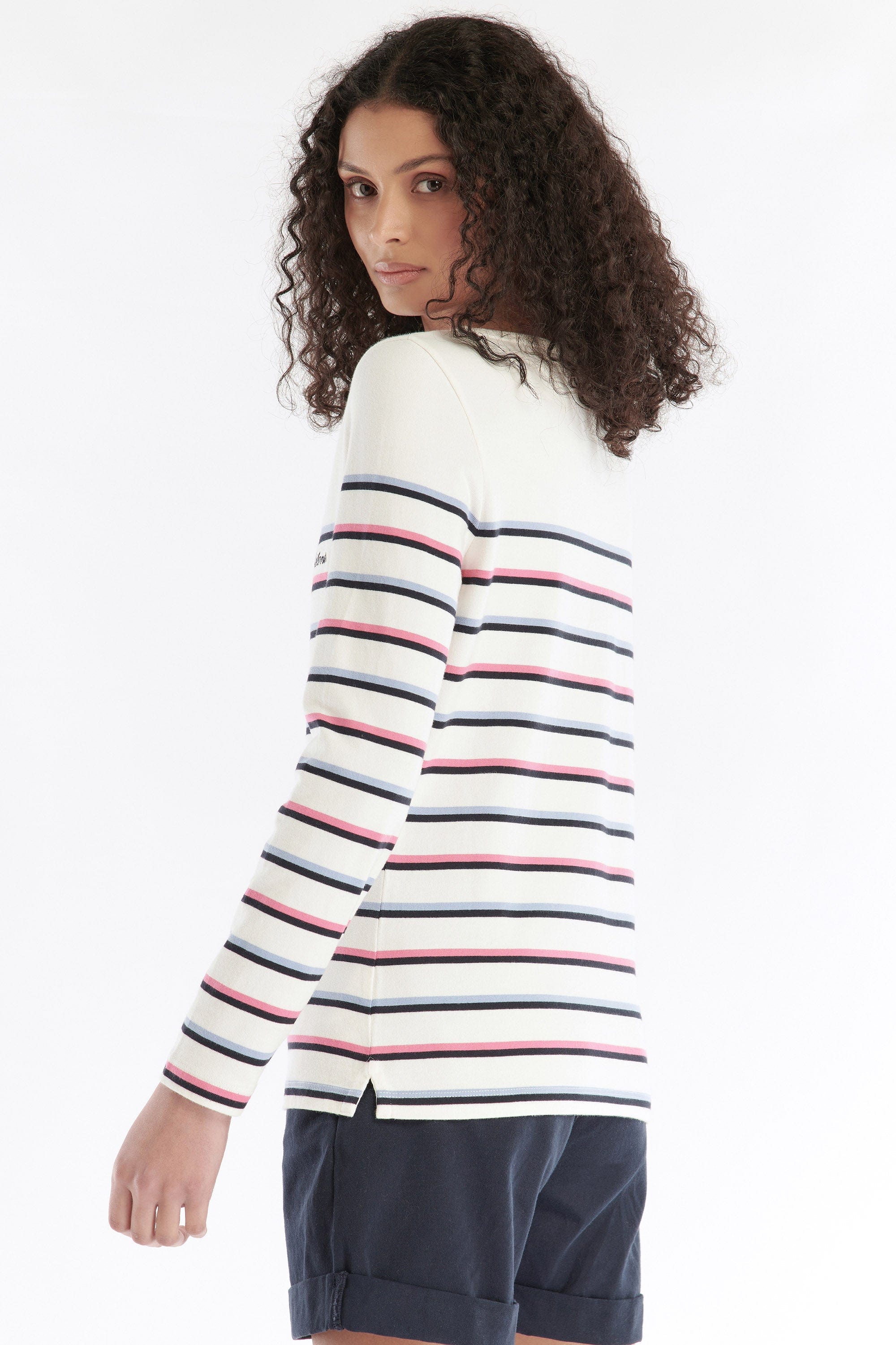 Barbour Hawkins Top - Off White Stripe